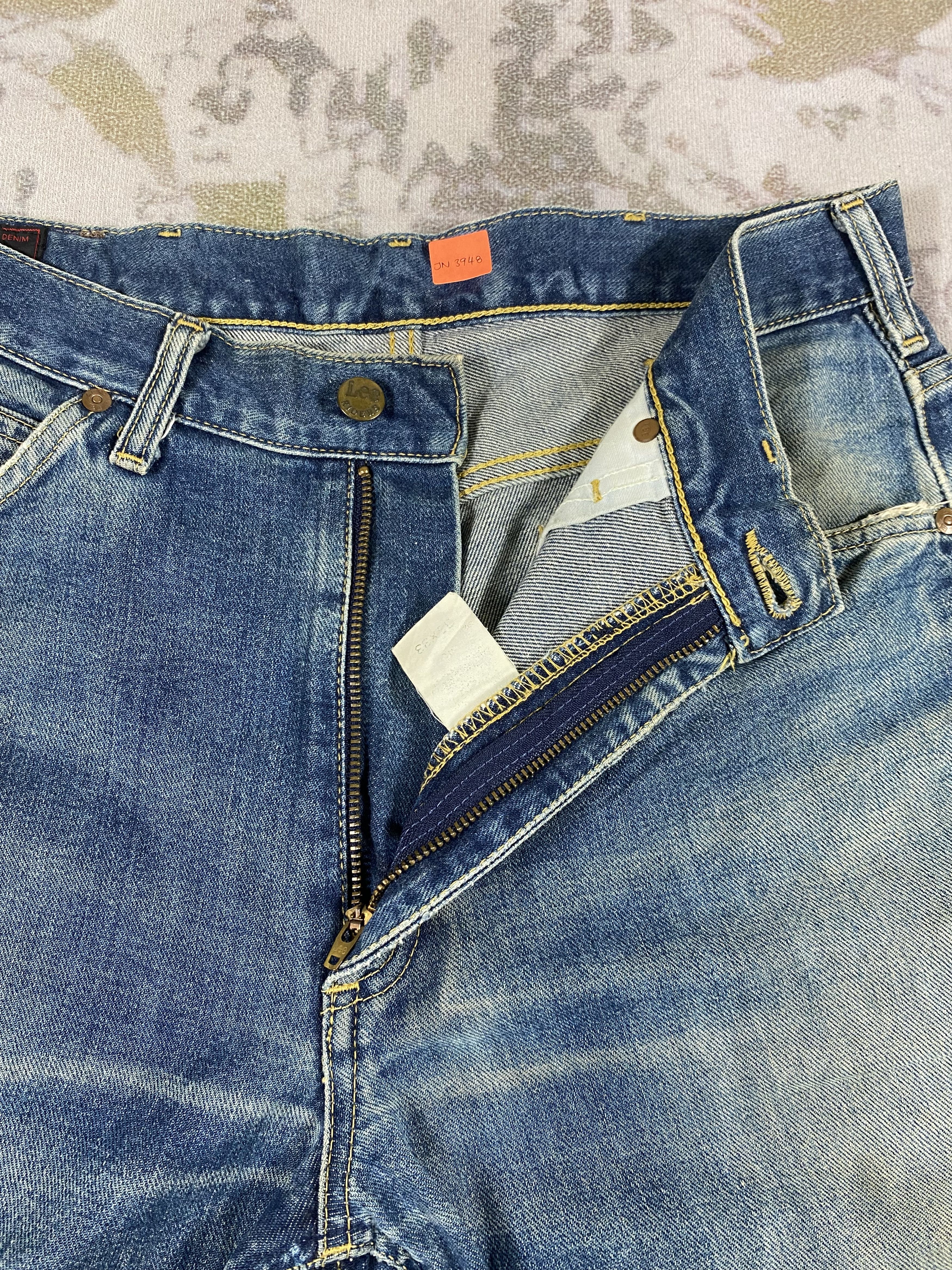 Vintage 31x32.5 Vintage 80s Lee Distressed Selvedge Redline-JN3948 Size US 31 - 5 Thumbnail