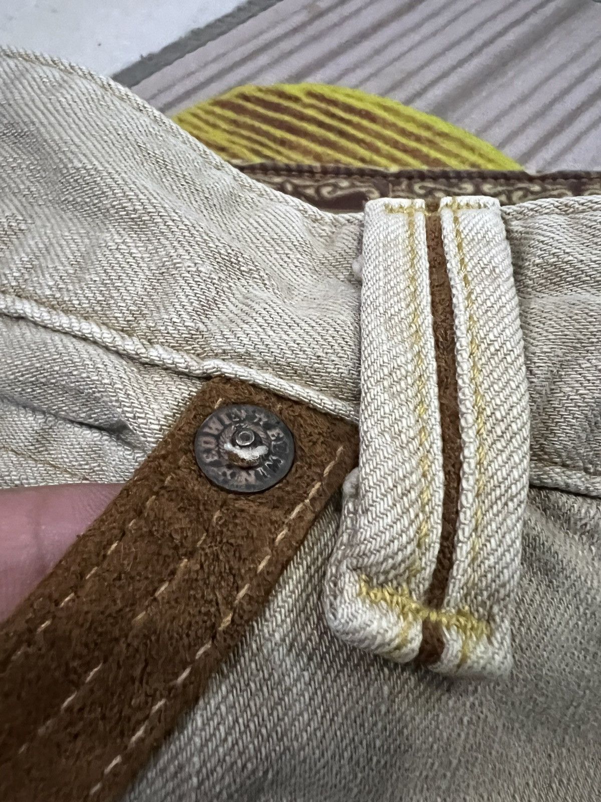 Edwin × If Six Was Nine × Seditionaries FLARE EDWIN EXCLUSIVE VINTAGE BUFFALO HEAD RARE JEANS Size US 31 - 17 Thumbnail