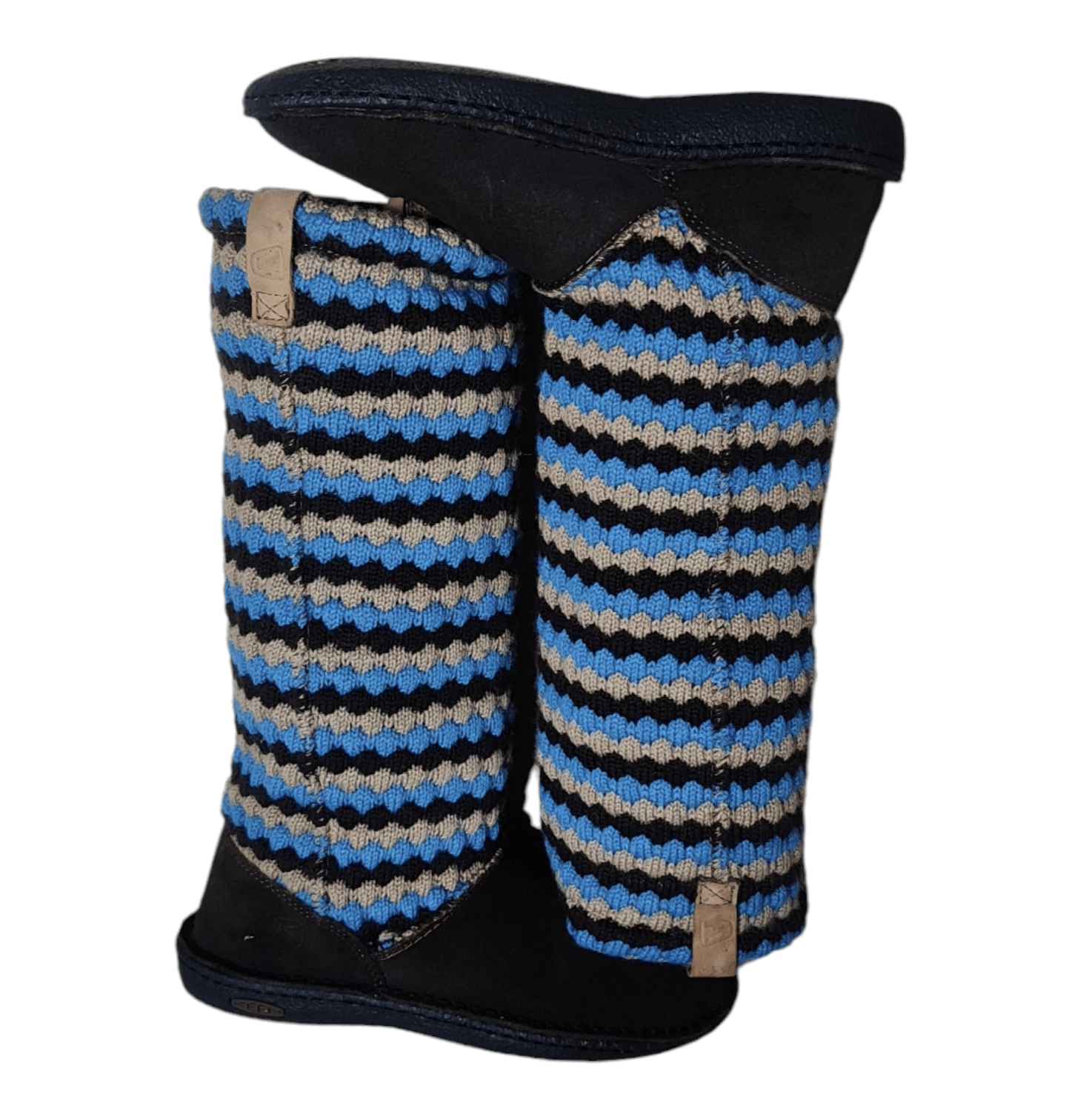 KEEN KEEN Auburn High Boots 8c Brown Suede Blue Tan Knit Upper Size US 7.5 / IT 37.5 - 5 Thumbnail