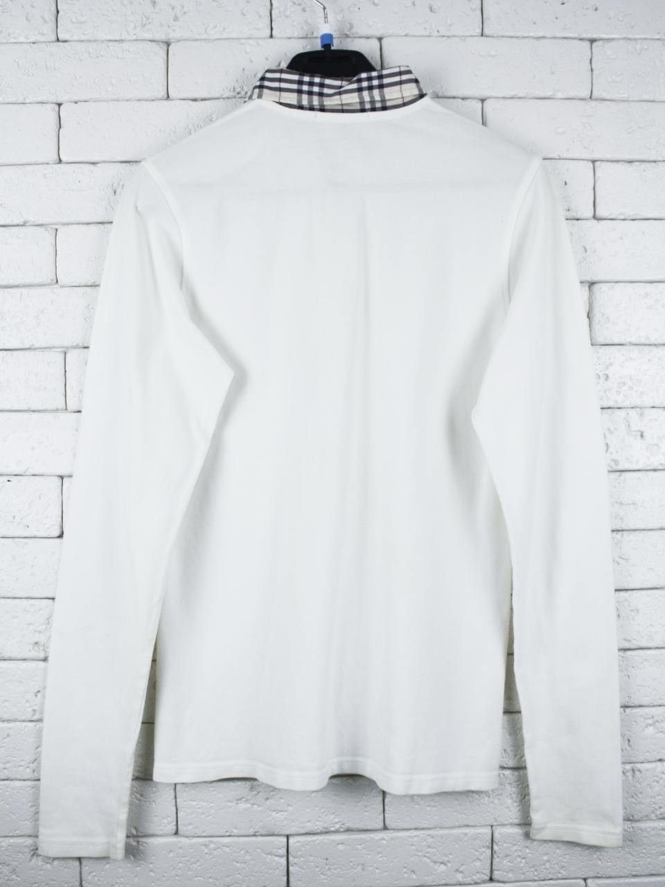Burberry Burberry London White Polo Shirt Long Sleeve Vintage Size US M / EU 48-50 / 2 - 2 Thumbnail