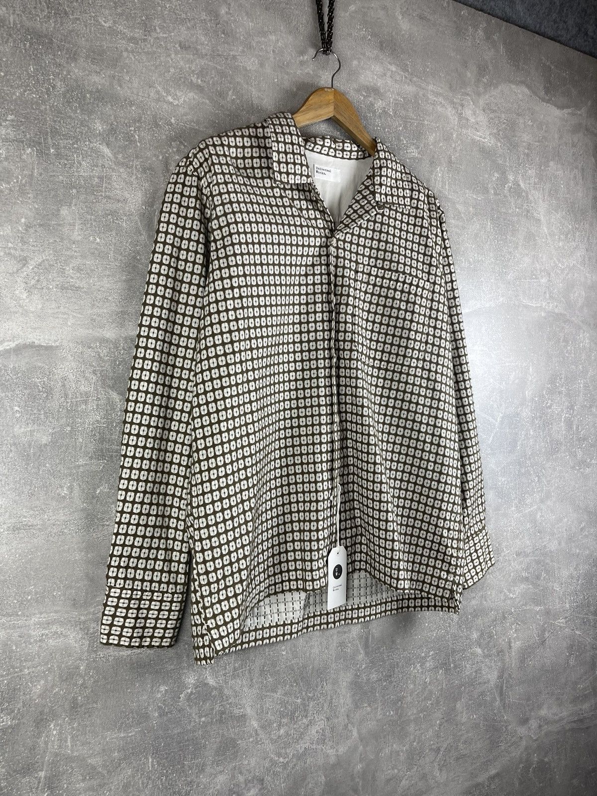 Universal Works Universal Works L/S Camp Shirt Brown Geometric Cotton Bangla Size US M / EU 48-50 / 2 - 3 Thumbnail
