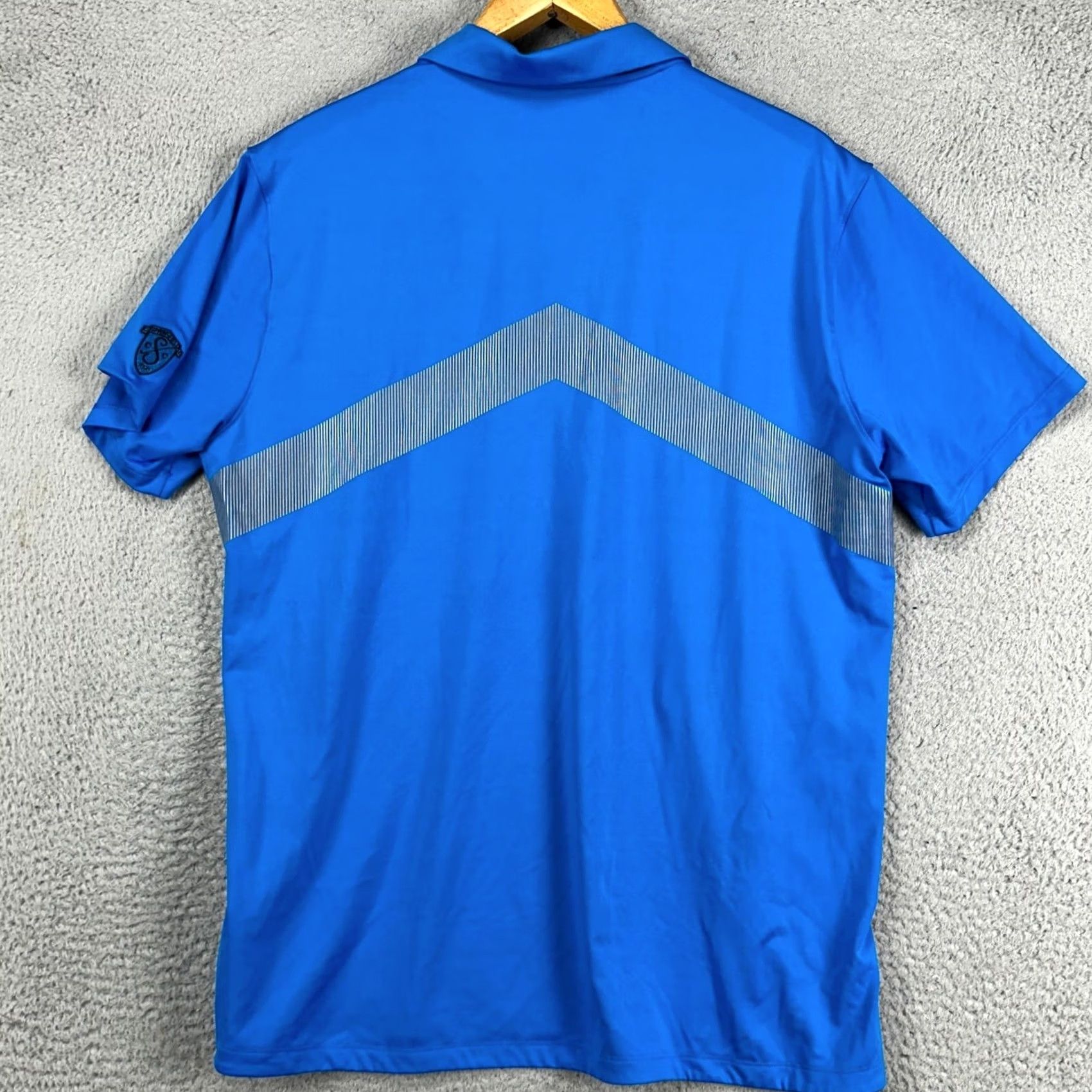 Nike Nike Dri-Fit Adult Mens Golf Polo Shirt Large Blue Vapor Reflect Stretch Rugby Size US L / EU 52-54 / 3 - 3 Thumbnail