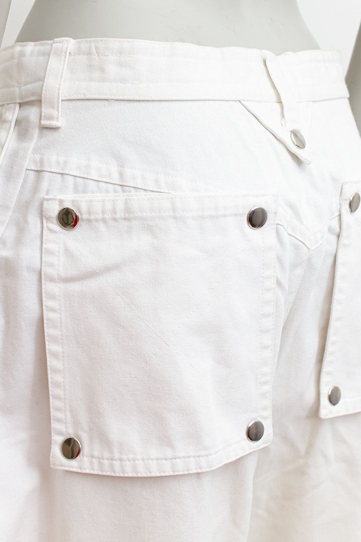 Kansai Yamamoto Vintage Kansai Yamamoto white cotton pants jodhpur style Size US 34 / EU 50 - 4 Thumbnail