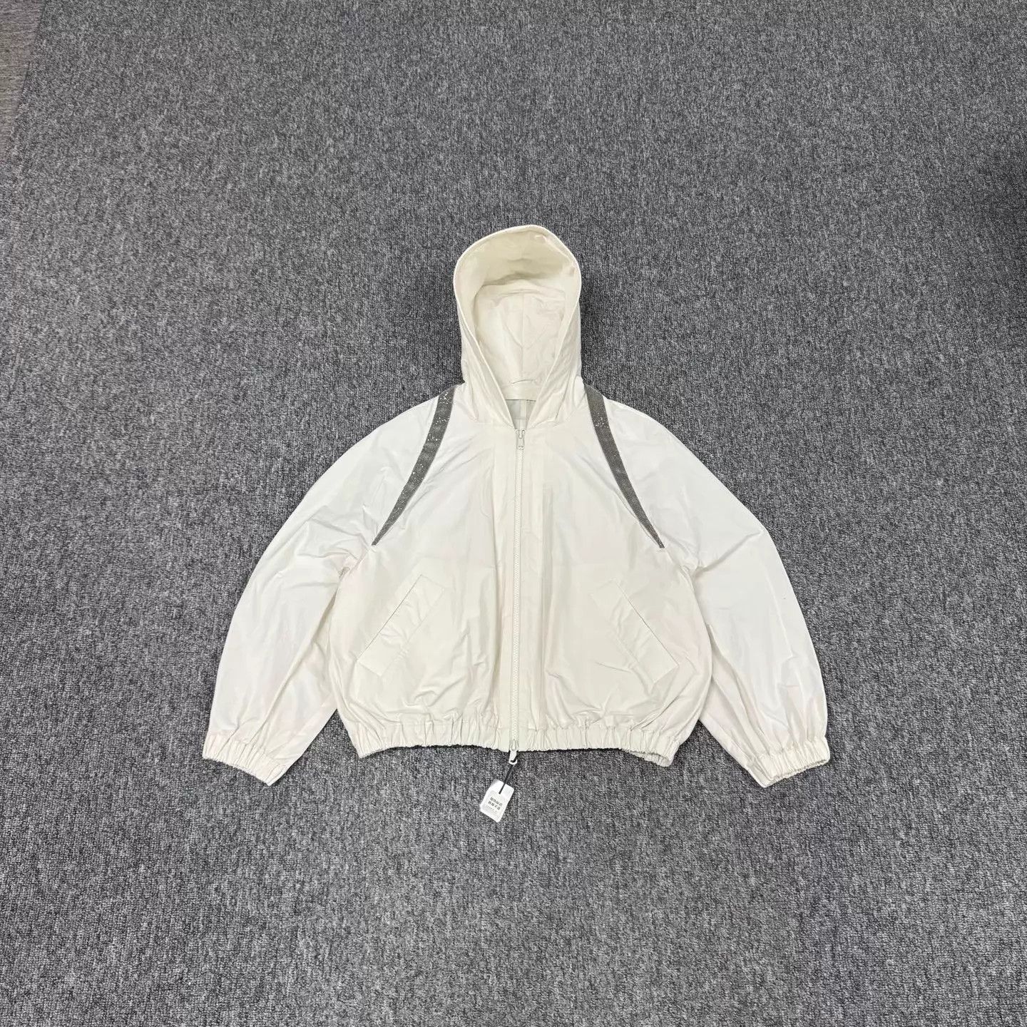Brunello Cucinelli BC Beaded Hooded Shell Jacket Women's 36 Size XS / US 0-2 / IT 36-38 - 1 Thumbnail