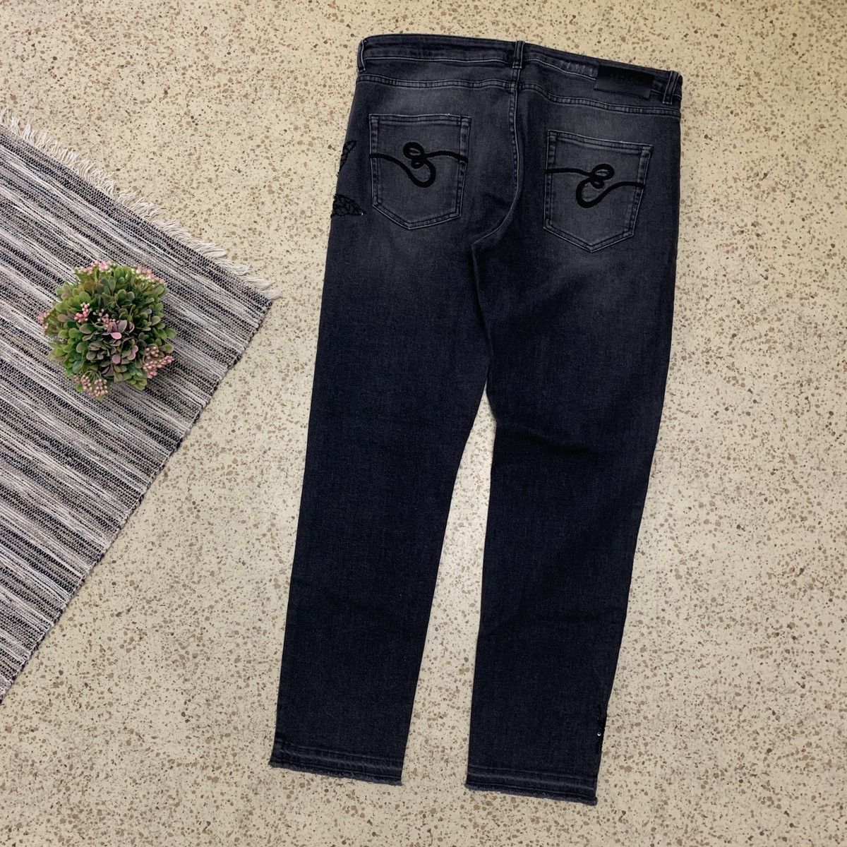 Escada Escada Very Rare Dragonfly Grey Washed Jeans NEW Size 25" / US 0 / IT 36 - 2 Thumbnail