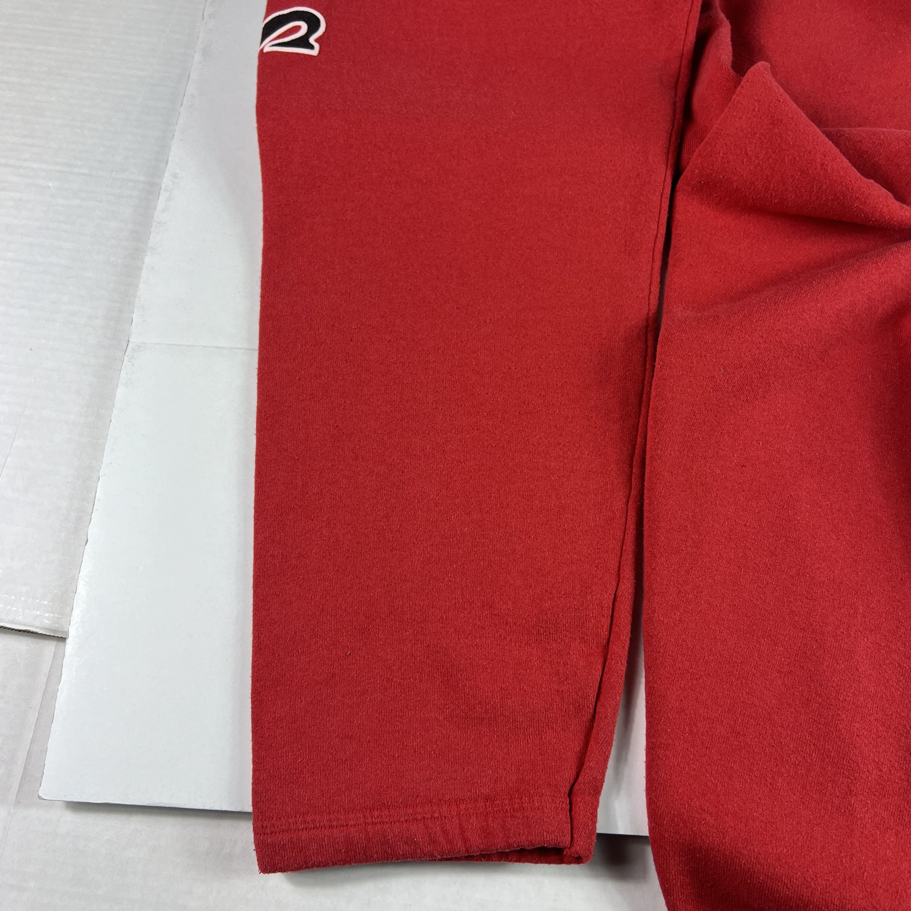 Fruit Of The Loom VTG 90s NBA Chicago Blulls Sweatpants Red Faded Logo Joggers Size US 31 - 16 Thumbnail