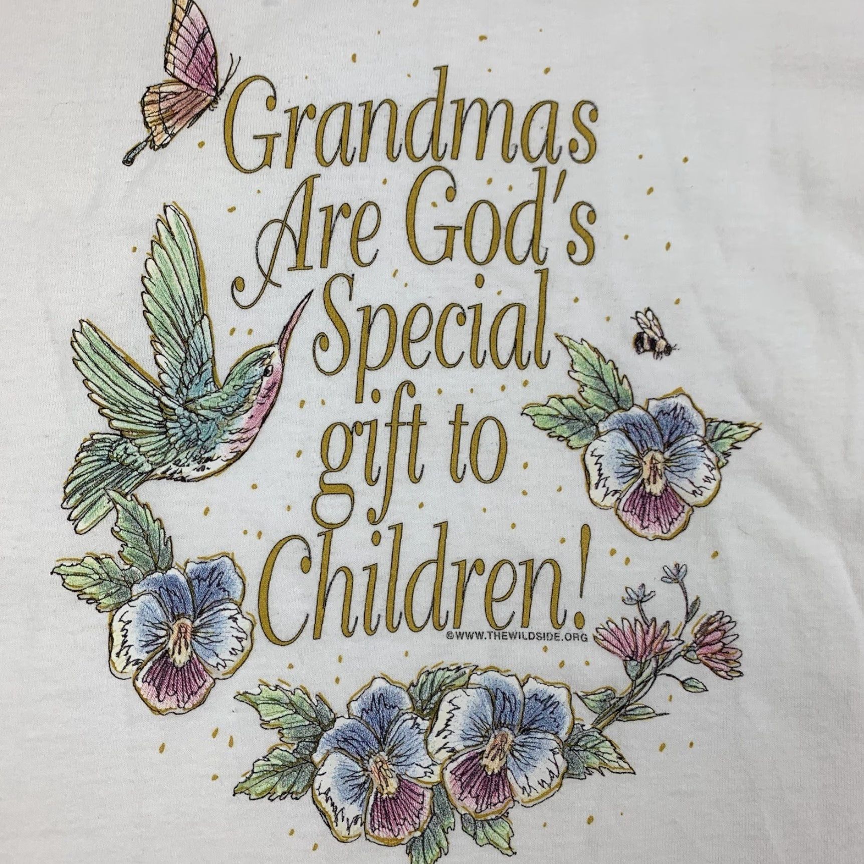 Vintage VINTAGE Grandma Shirt All Sport Shirt Adult XL White Flowers Birds Grandchildren God Jesus 90s Nature Mens Size US XL / EU 56 / 4 - 3 Thumbnail