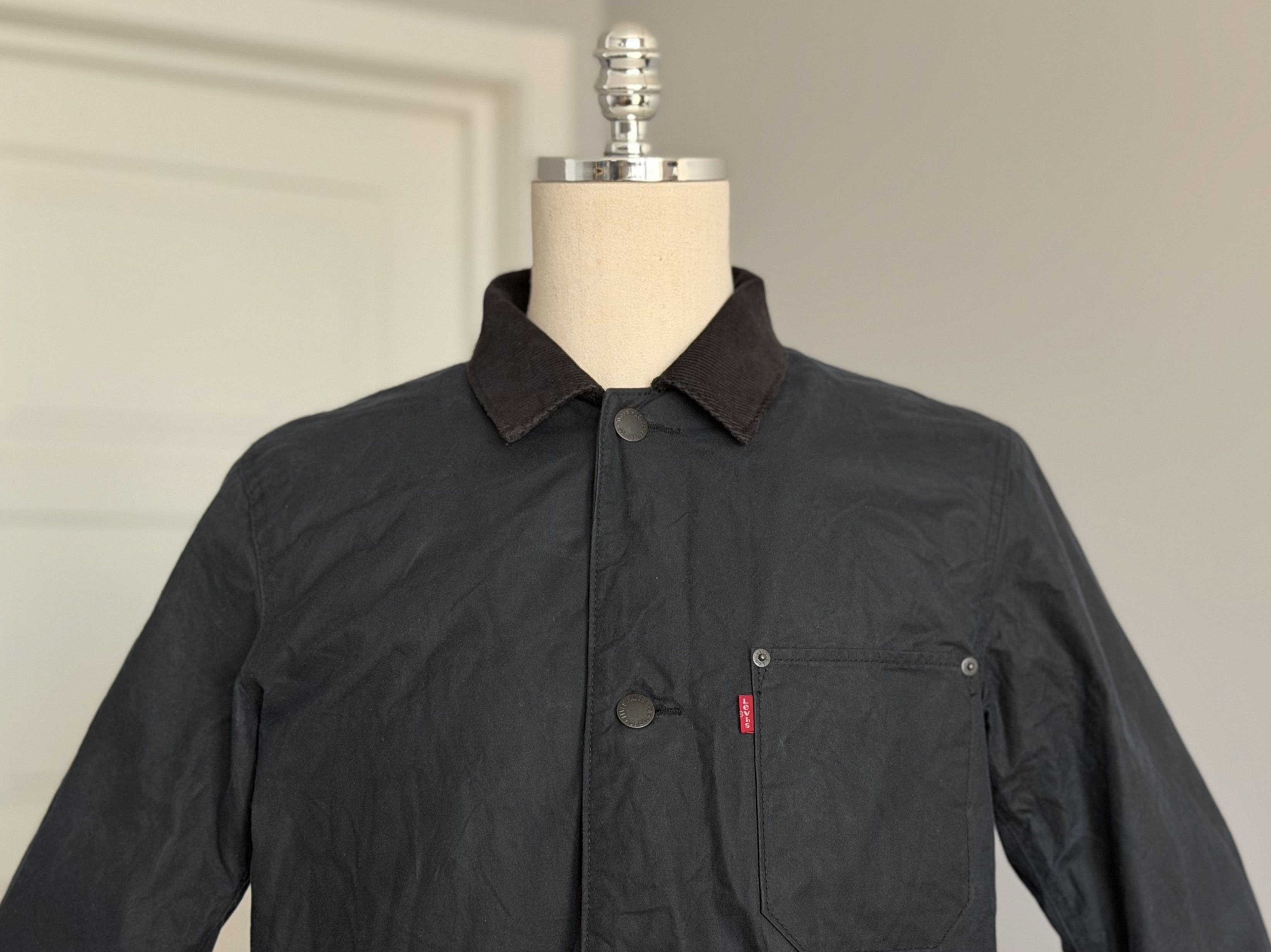 Levi's LEVIS Halley Stevensons Wax Sherpa Jacket Navy Waxed Cotton Size US M / EU 48-50 / 2 - 3 Thumbnail