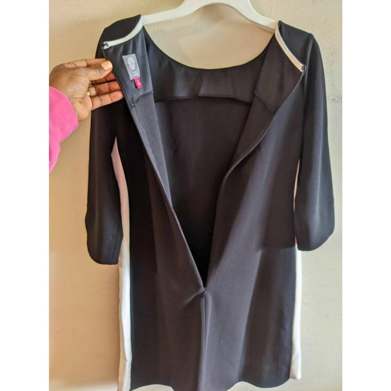 Vince Camuto Vince Camuto Black White Colorblock Sheath Dress Size 10 3/4 Size L / US 10 / IT 46 - 10 Thumbnail
