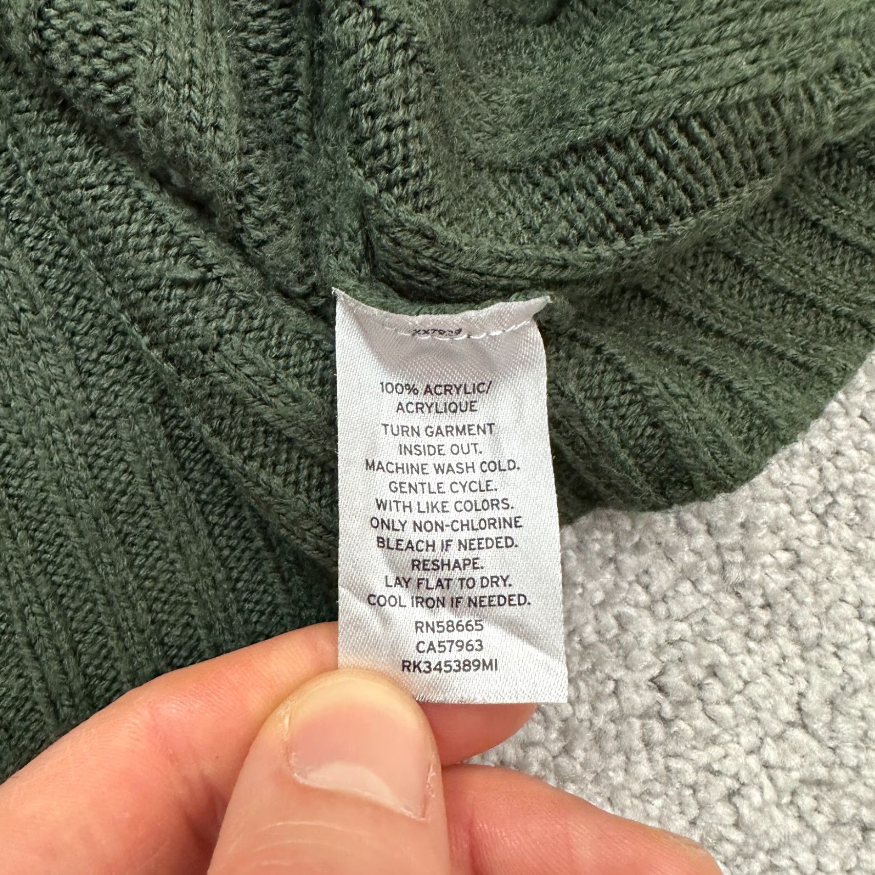 Vintage Abound Women’s Large Green Cropped Pullover Sweater, V-Neck, Relaxed Fit, Knit, Casual Size L / US 10 / IT 46 - 5 Thumbnail