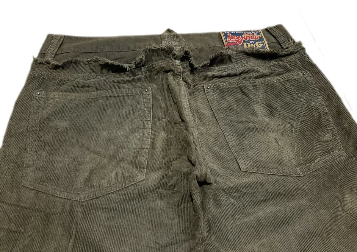 Dolce & Gabbana 🔥Y2K Archived D&G Frayed Corduroy Rebuild Pants Rivet Belt Size US 38 / EU 54 - 11 Thumbnail
