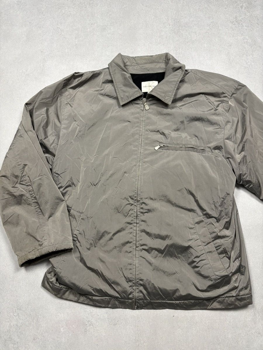 Calvin Klein Calvin Klein Jeans Nylon Metal Silver Jacket Vintage 00s Y2K Size US M / EU 48-50 / 2 - 2 Thumbnail