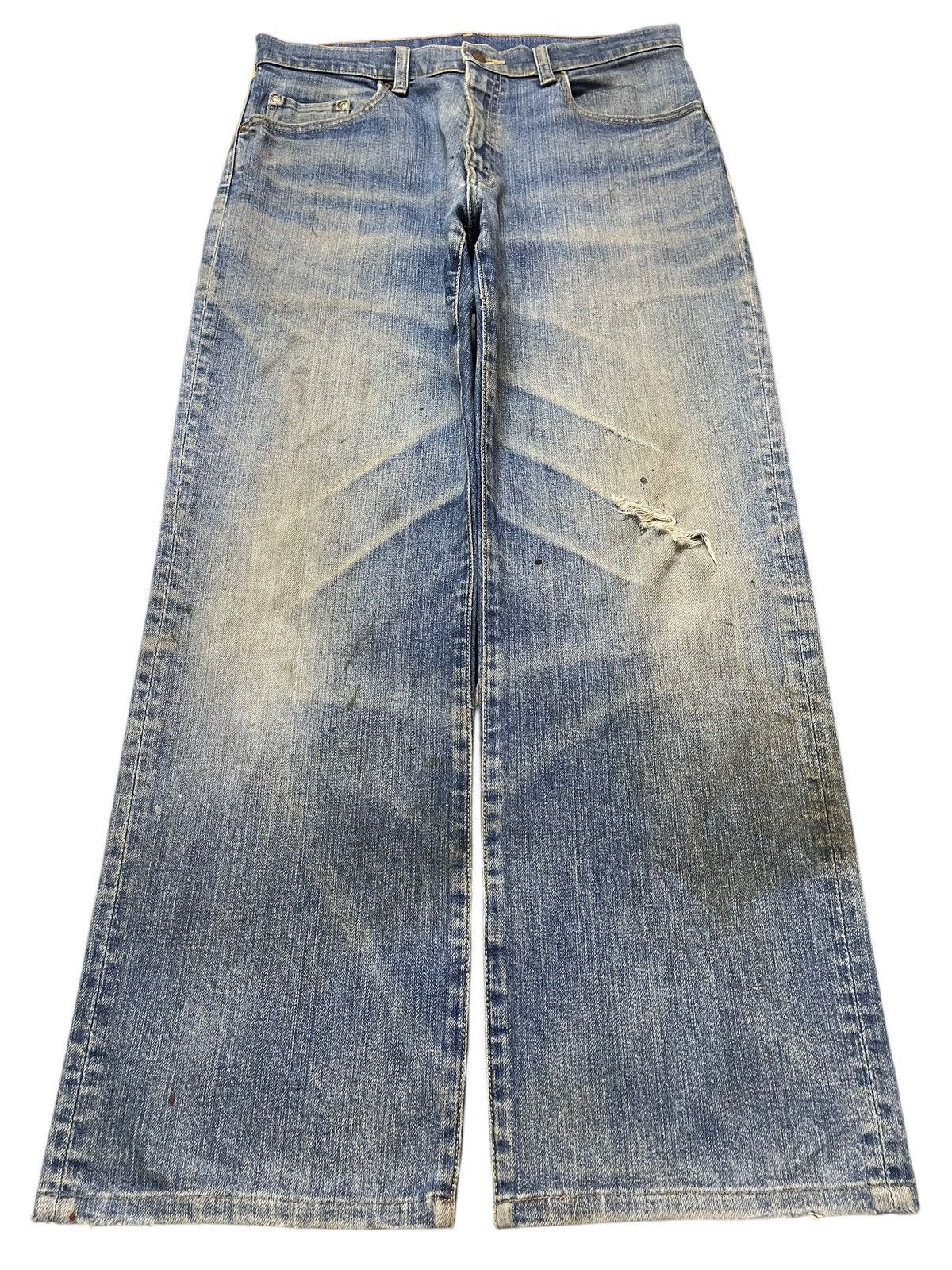 JNCO Vintage Japanese Brand Mud Faded Wash Style Baggy Jeans Size US 31 - 1 Thumbnail