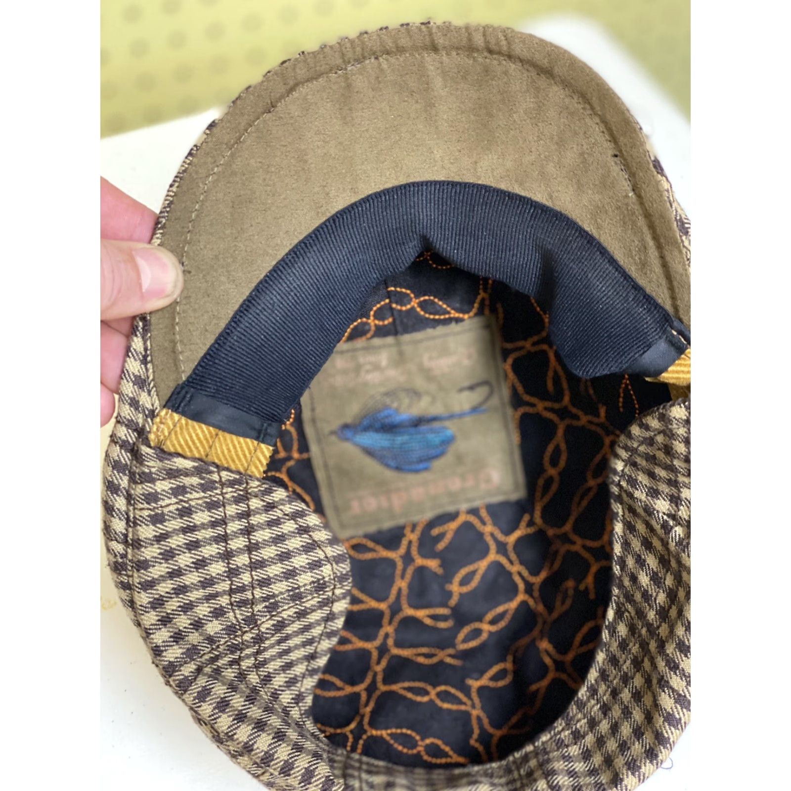 Goorin Bros. Goorin Bros Grenadier Mens M Brown Cabbie Cap Newsboy Plaid Fishing Sportin Cap Mens Brown Newsboy Cap Size ONE SIZE - 5 Thumbnail