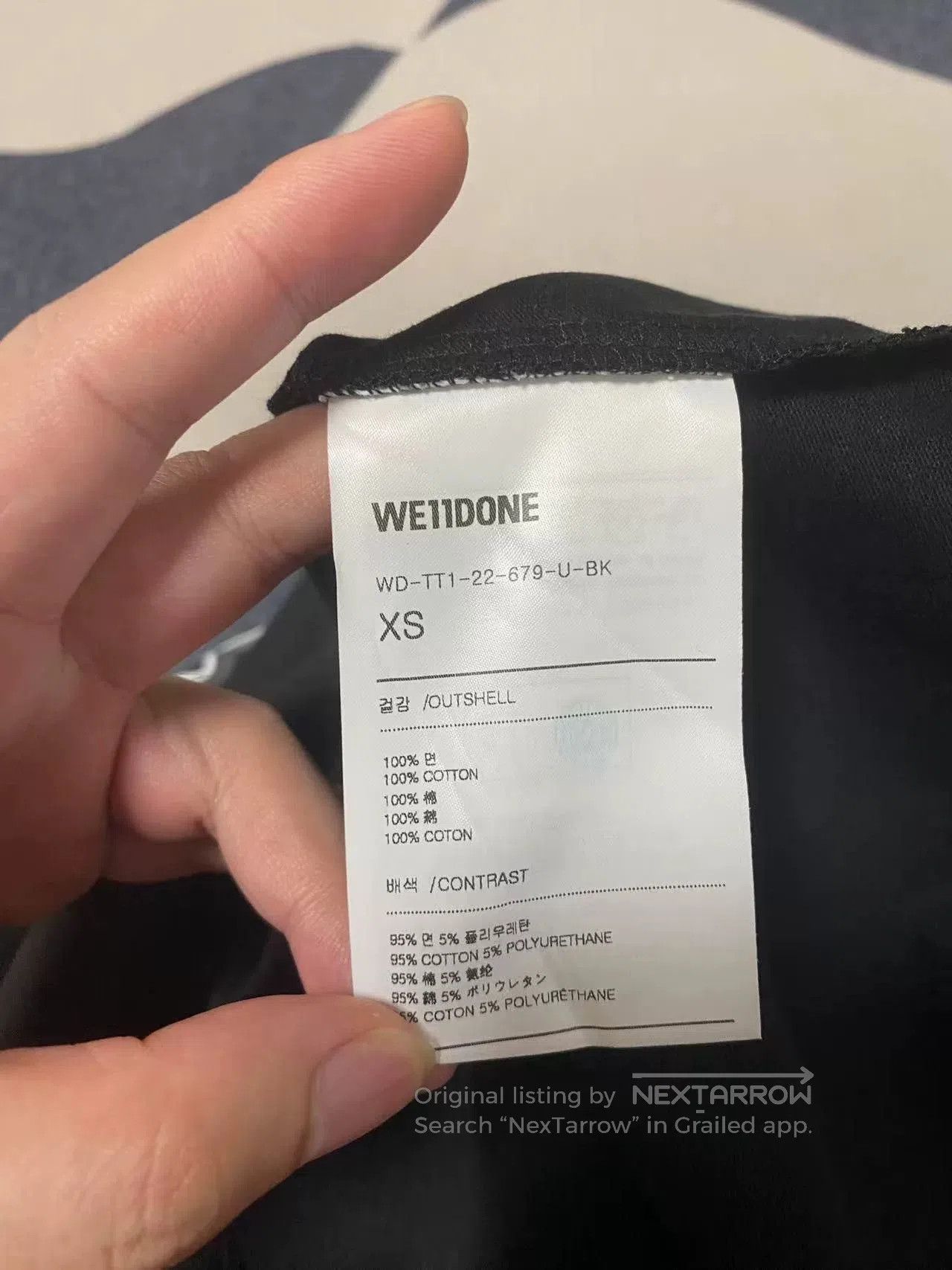 WE11DONE we11done short sleeve graphic t-shirt. Size US XS / EU 42 / 0 - 5 Thumbnail