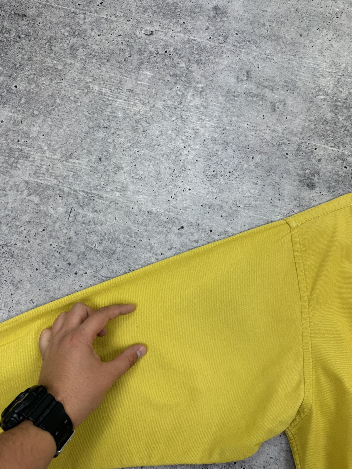 Burberry Vintage Thomas Burberry Logo Casual Yellow Button Up Shirt L Size US L / EU 52-54 / 3 - 22 Thumbnail