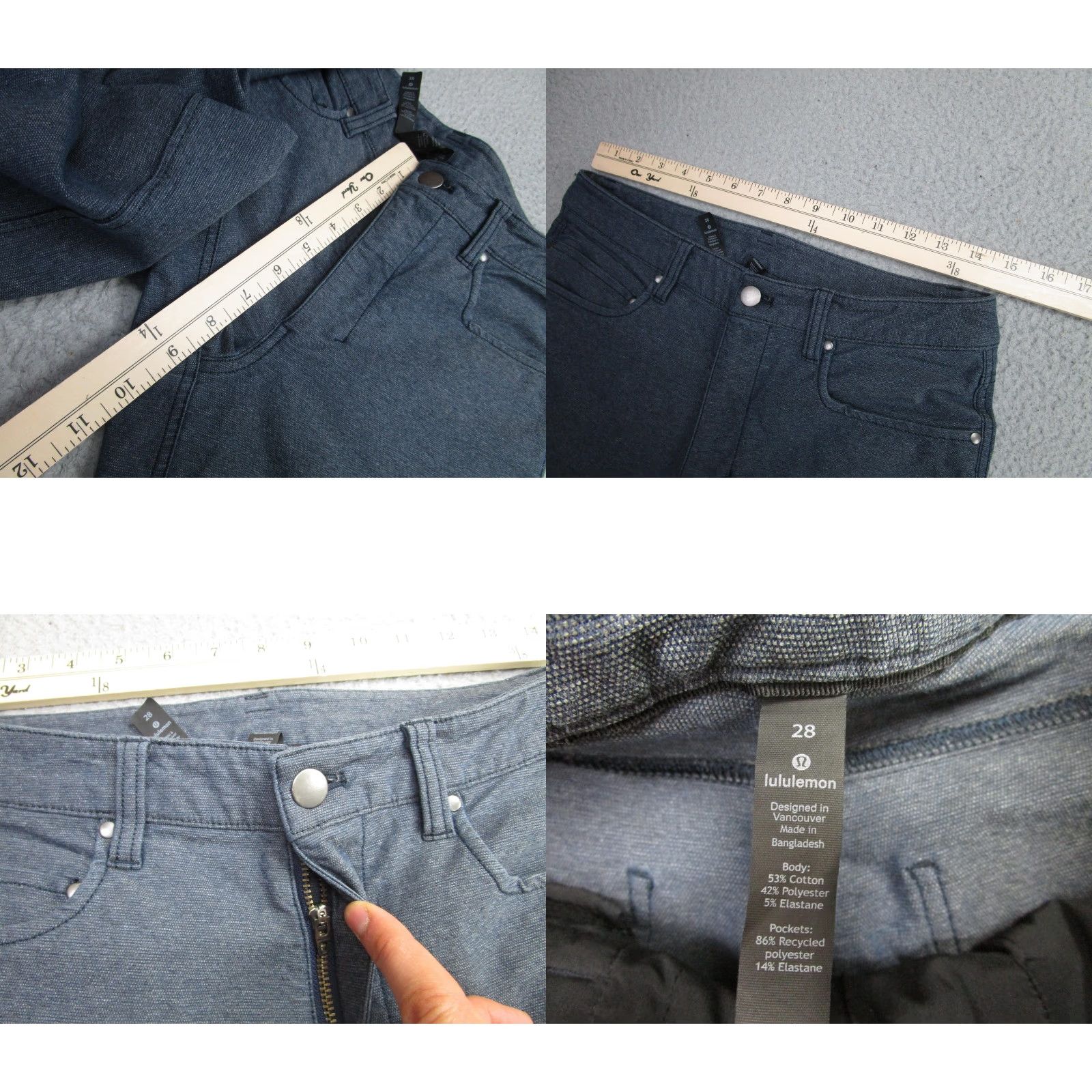 Lululemon Lululemon Slim Jeans Mens 28 Blue Skinny Mid Rise Stretch Dark Wash Denim Jeans Body Fabric Stretch Denim 53% Cotton 42% Polyester 5% Elastane Size US 28 / EU 44 - 8 Thumbnail