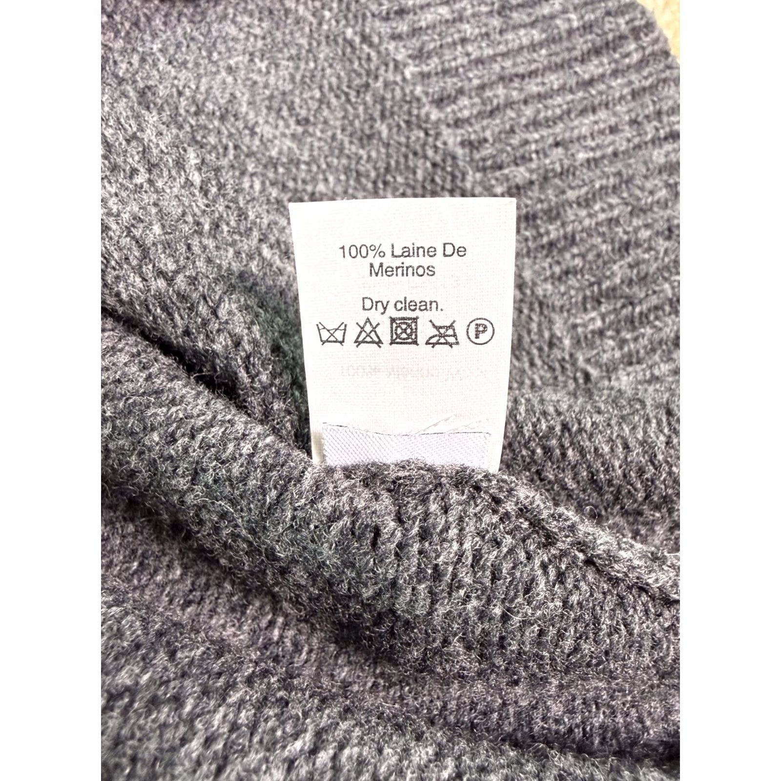 Madewell Madewell Womens Merino Wool Pullover Sweater Dress Grey Lace Up Neck L Size L / US 10 / IT 46 - 3 Thumbnail