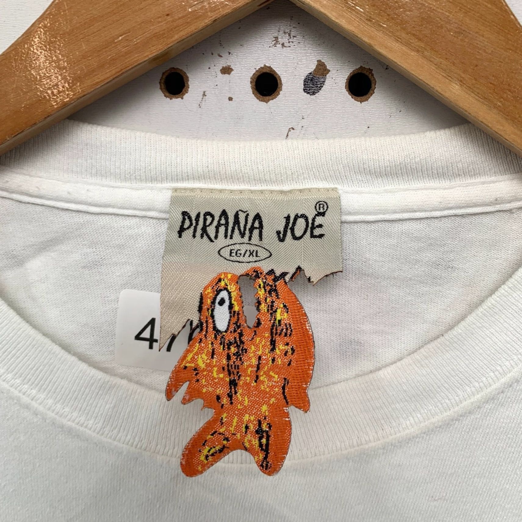 Vintage Pirana Joe T Shirt Mens XL White Diving Antigua Short Sleeve Beach Surf Size US XL / EU 56 / 4 - 3 Thumbnail