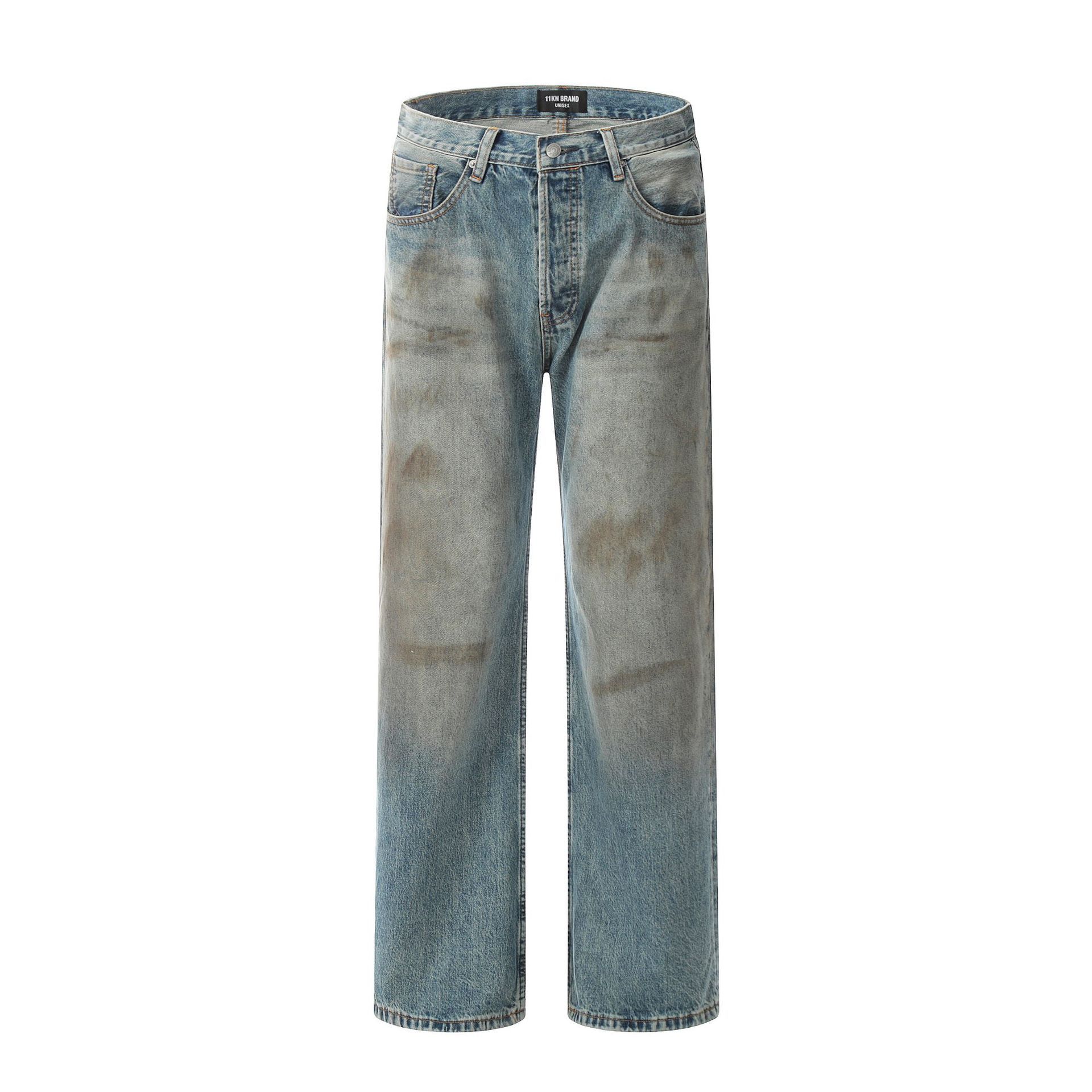 Japanese Brand × Jean American washed distressed straight loose casual jeans Size US 34 / EU 50 - 1 Thumbnail