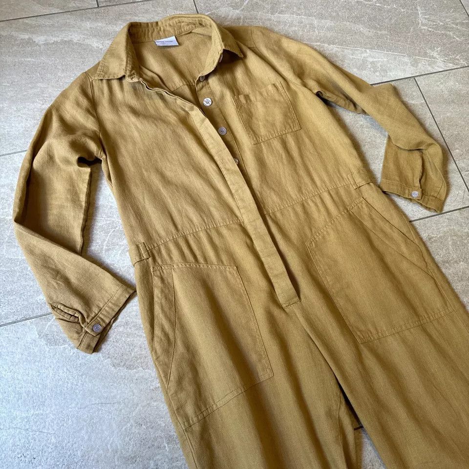 Luxe Rue Stiic Australia linen blend workwear jumpsuit Size 26" / US 2 / IT 38 - 4 Thumbnail