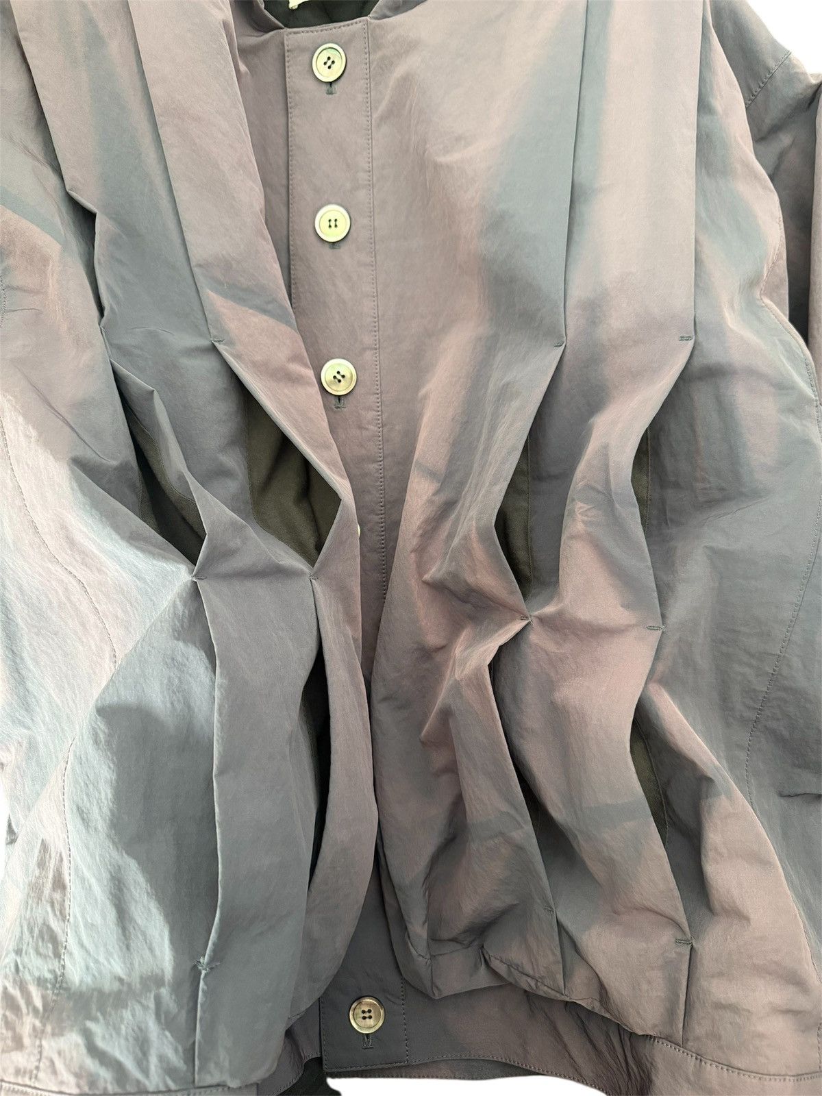 JiyongKim AW22 Jiyongkim Pleated Shawl Collar Cargo Jacket size L Size US L / EU 52-54 / 3 - 5 Thumbnail