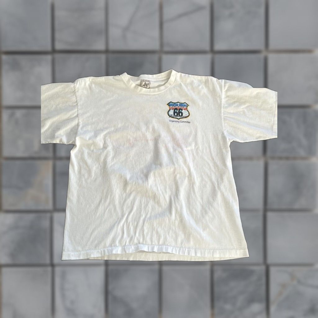 Vintage VINTAGE Route 66 Chevy T-Shirt White 2XL Men Regular White 2XL Mens Chevy T-Shirt Route 66 Size US XXL / EU 58 / 5 - 1 Thumbnail