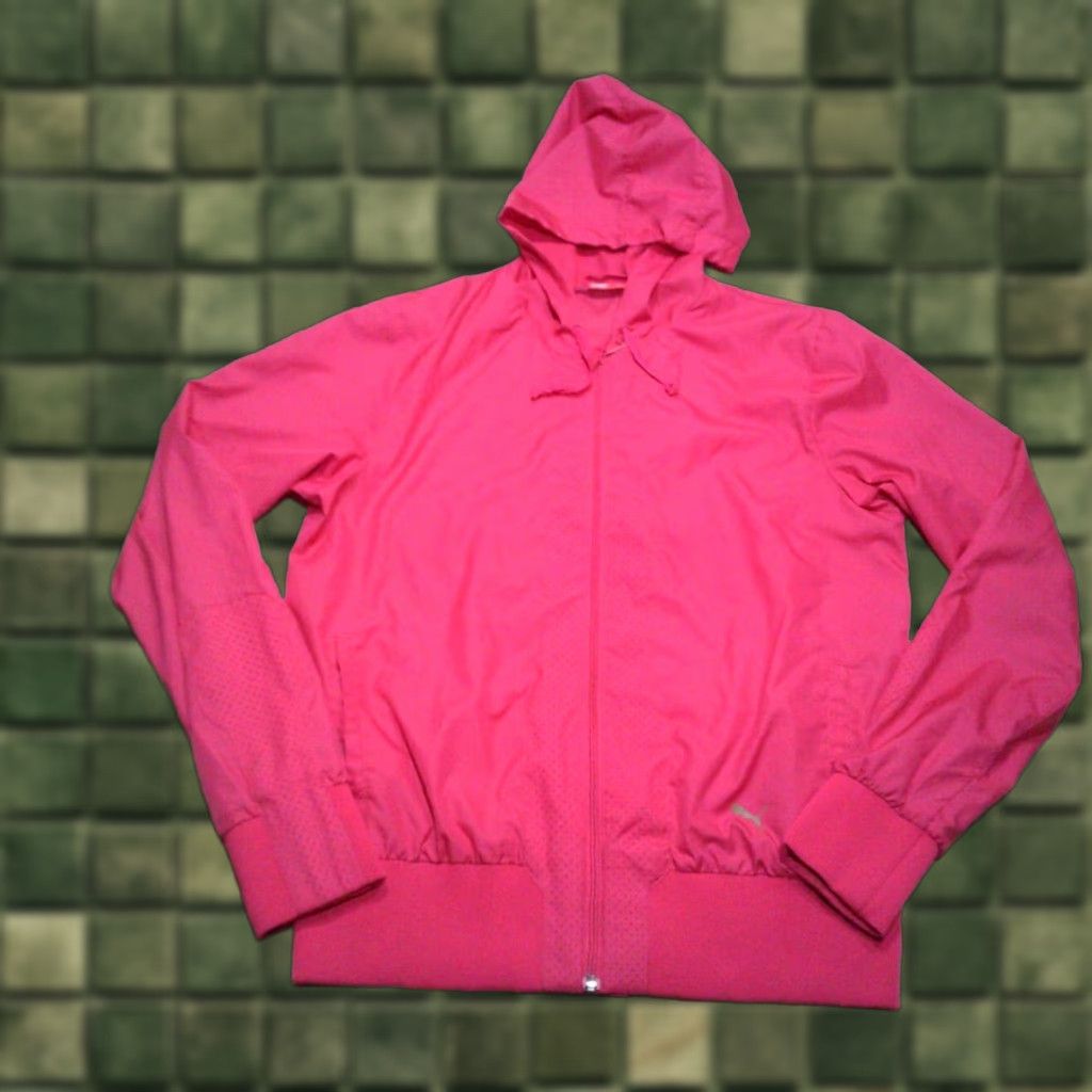 Puma PUMA Full Zip Jacket Womens XL Pink Hooded Sports Athletic Regular Size XL / US 12-14 / IT 48-50 - 1 Thumbnail