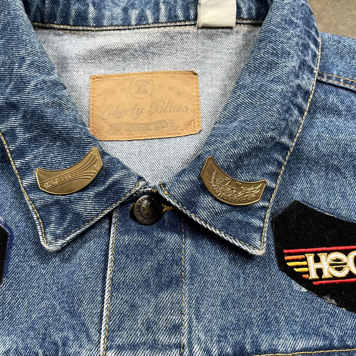 Harley Davidson × Vintage Harley Davidson HOG Patchwork Denim Jacket Biker Patches Y2K Size US XXL / EU 58 / 5 - 8 Thumbnail
