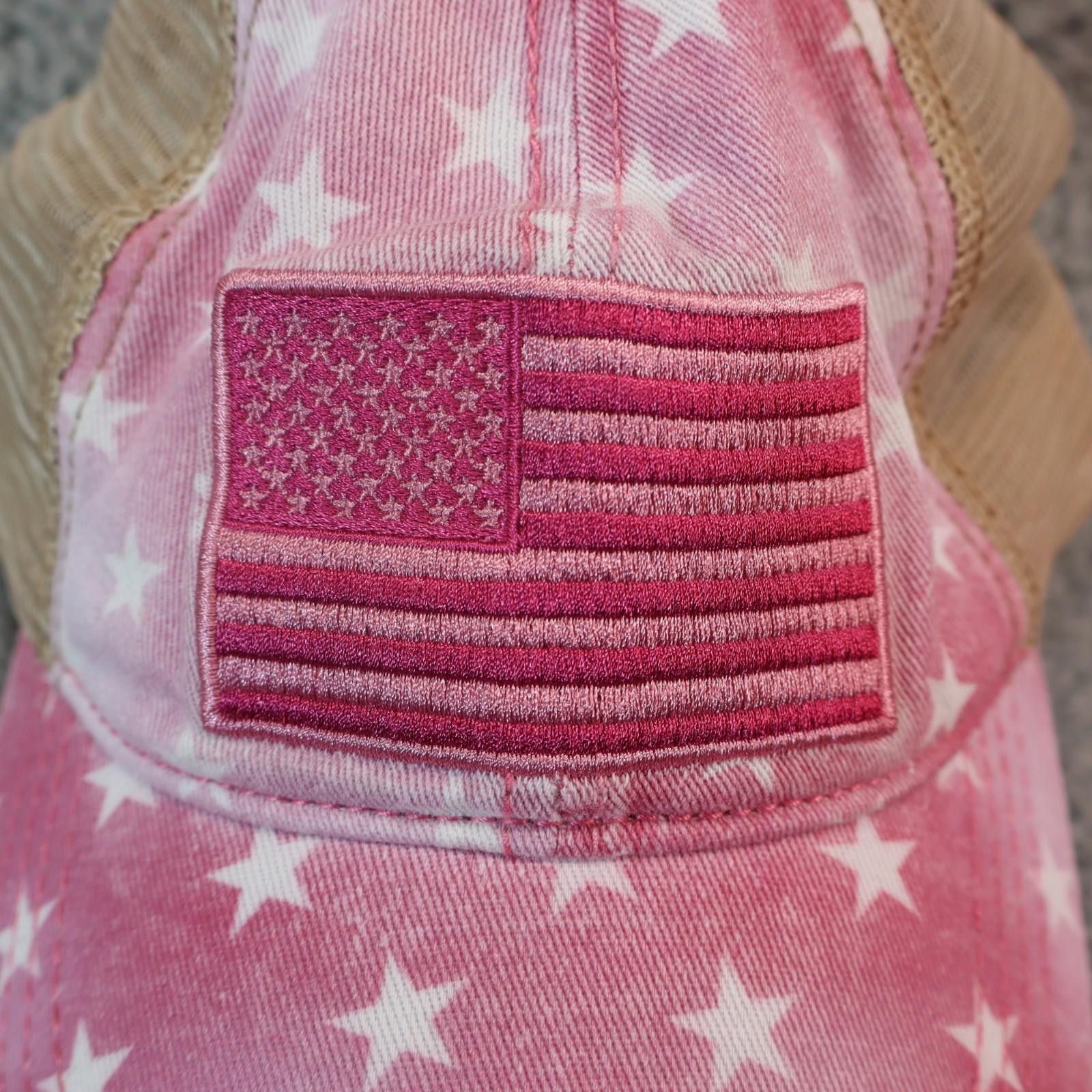 Other Trucker Cap Women Denim Cotton Snapback Flag Pink Camo Size ONE SIZE - 2 Thumbnail