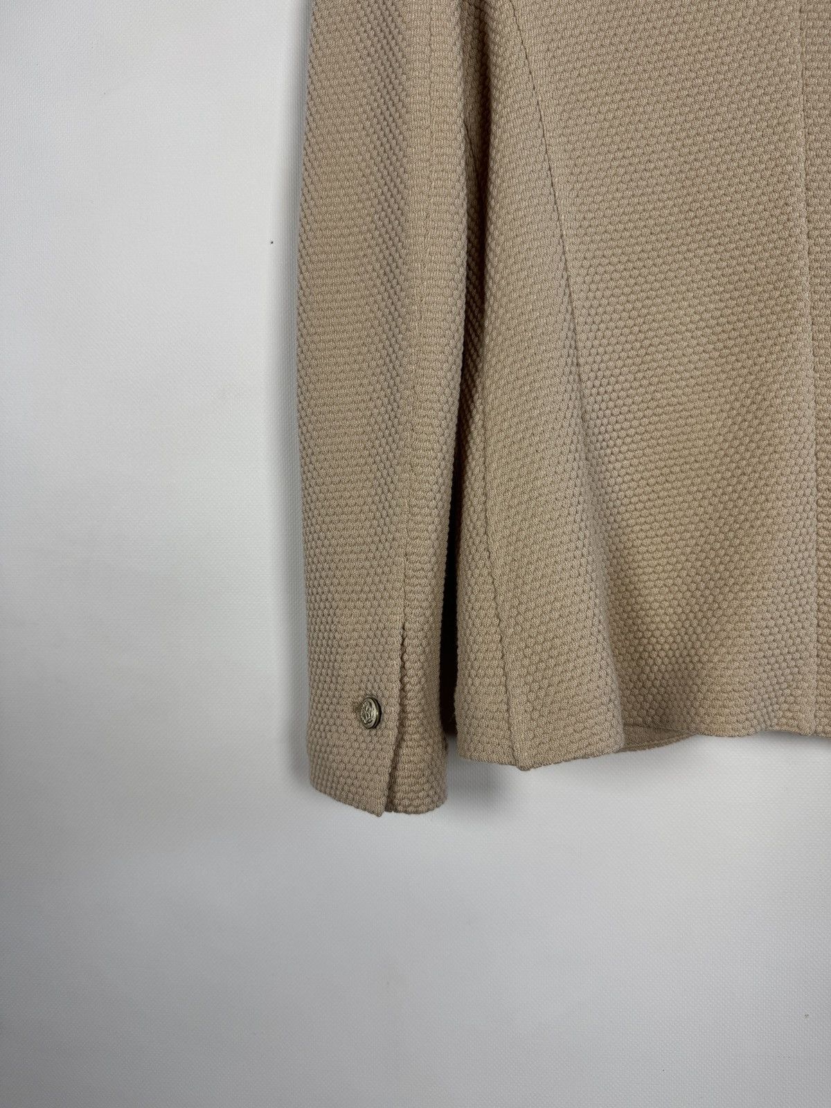 Circolo 1901 Circolo 1901 Blazer Virgil Wool Beige Textured Knit Jacket Size S / US 4 / IT 40 - 13 Thumbnail