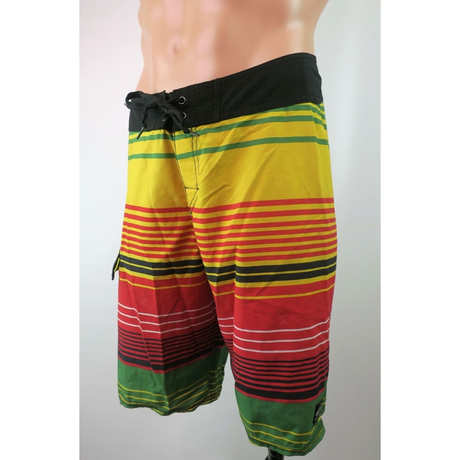 Quiksilver VTG Quiksilver Board Shorts Beach Rasta Striped Lace-Up Swim Trunks sz 30 Mens Multicolor 90s Size US 30 / EU 46 - 7 Thumbnail