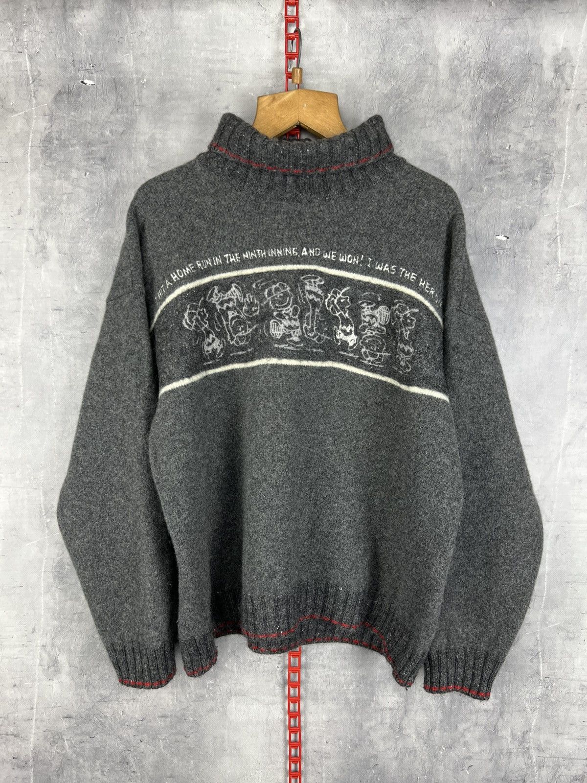 Iceberg Vintage Iceberg Peanuts Wool Sweater Size M Size US M / EU 48-50 / 2 - 1 Thumbnail