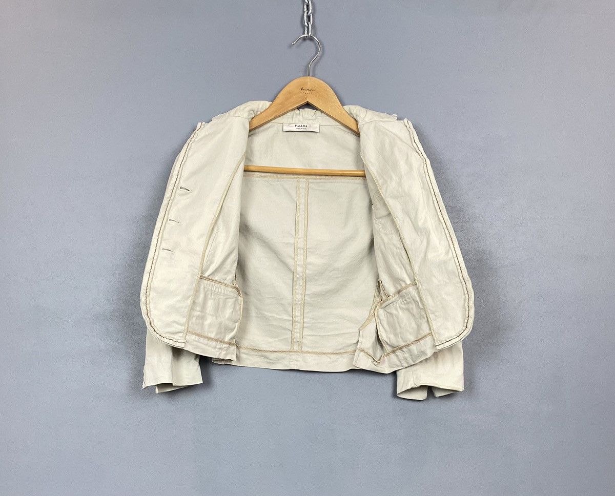 Prada Prada Long Sleeve Cotton Blazer Jacket Women’s Size 38 Biege Size XS / US 0-2 / IT 36-38 - 5 Thumbnail