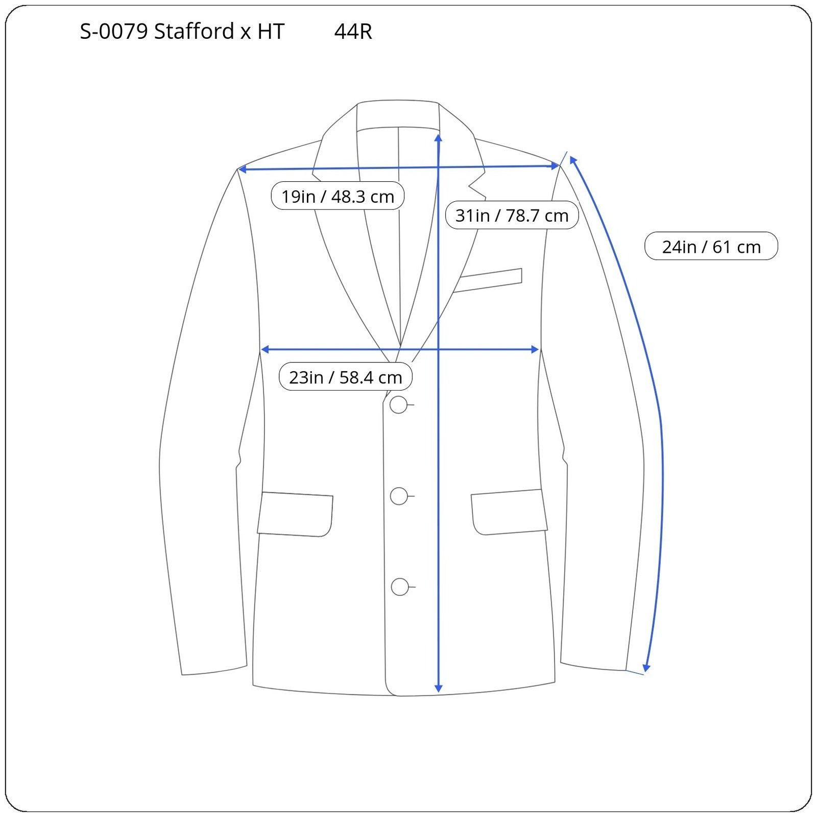 Stafford Stafford x Harris Tweed Striped 44R Wool Sport Coat Blazer Size 44R - 4 Thumbnail
