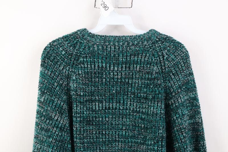Vintage Vintage 90s Streetwear Ribbed Knit Crewneck Sweater Green Size US XL / EU 56 / 4 - 7 Thumbnail