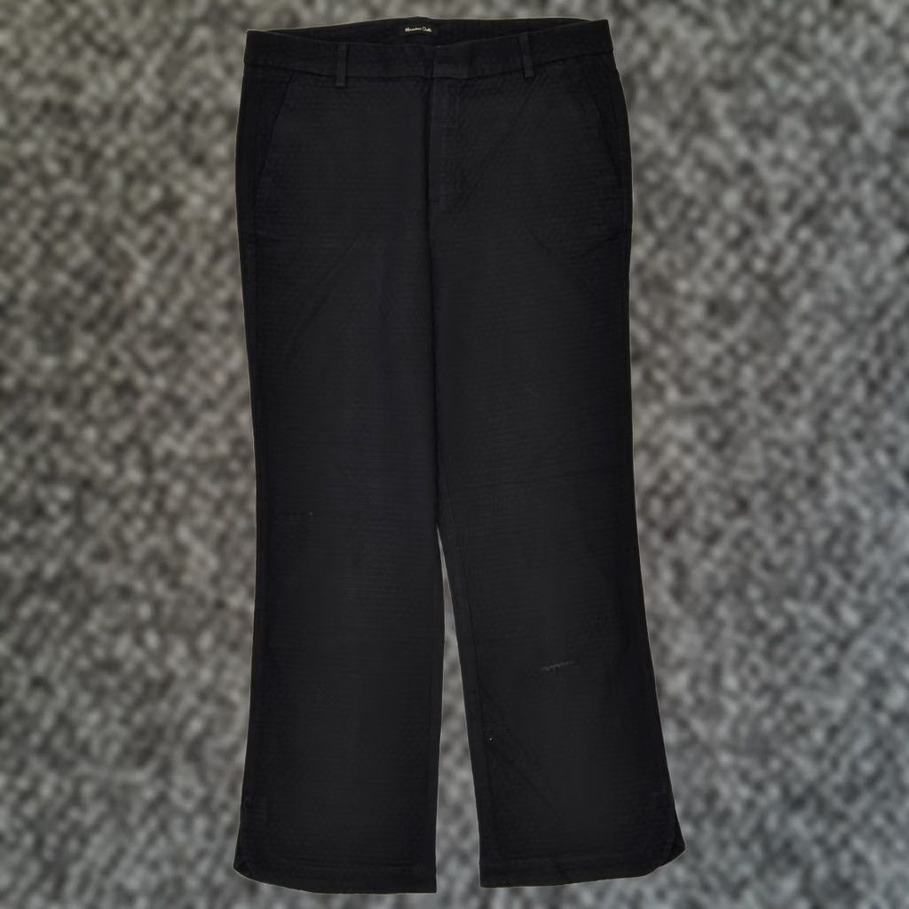 Massimo Dutti MASSIMO DUTTI Womens Bootcut Suit Trousers Black Cotton Classic W32 L26 Size 24" / US 00 / IT 34 - 1 Thumbnail