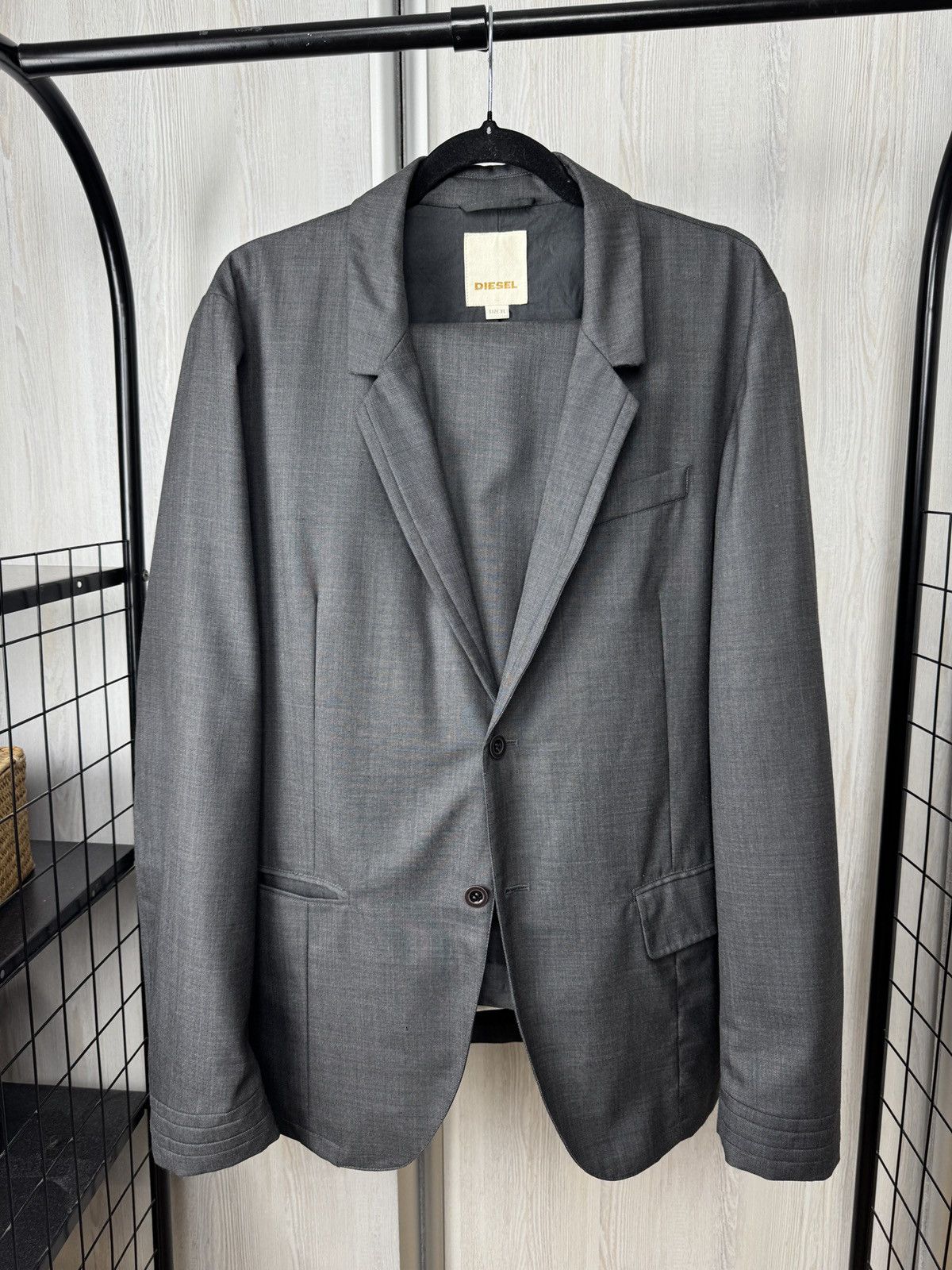 Diesel Diesel Institute of Massconsumer Wool blend grey 2 pcs suit Size 42R - 1 Thumbnail
