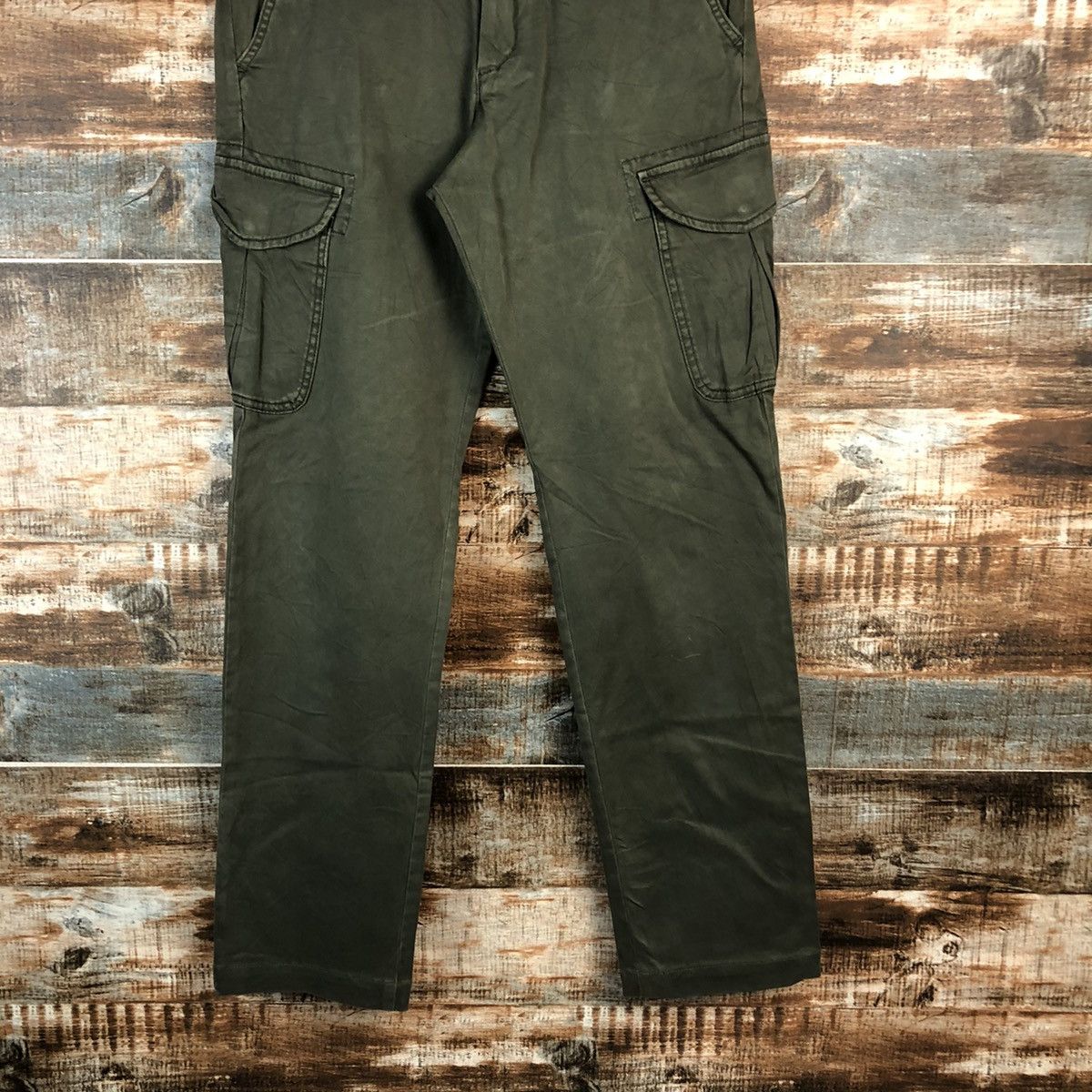Japanese Brand DLL Uniqlo Green Cargo Multipocket Pants #C650 Size US 30 / EU 46 - 3 Thumbnail