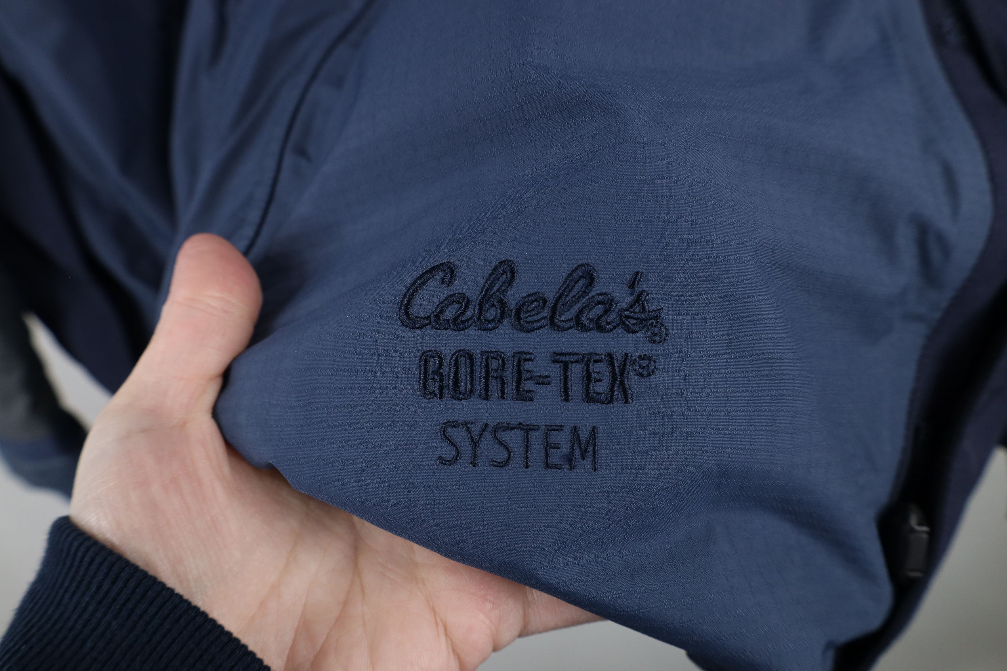 Cabelas × Vintage Vintage 90s Cabelas Waterproof Full Zip Jacket Coat Blue Size US L / EU 52-54 / 3 - 4 Thumbnail