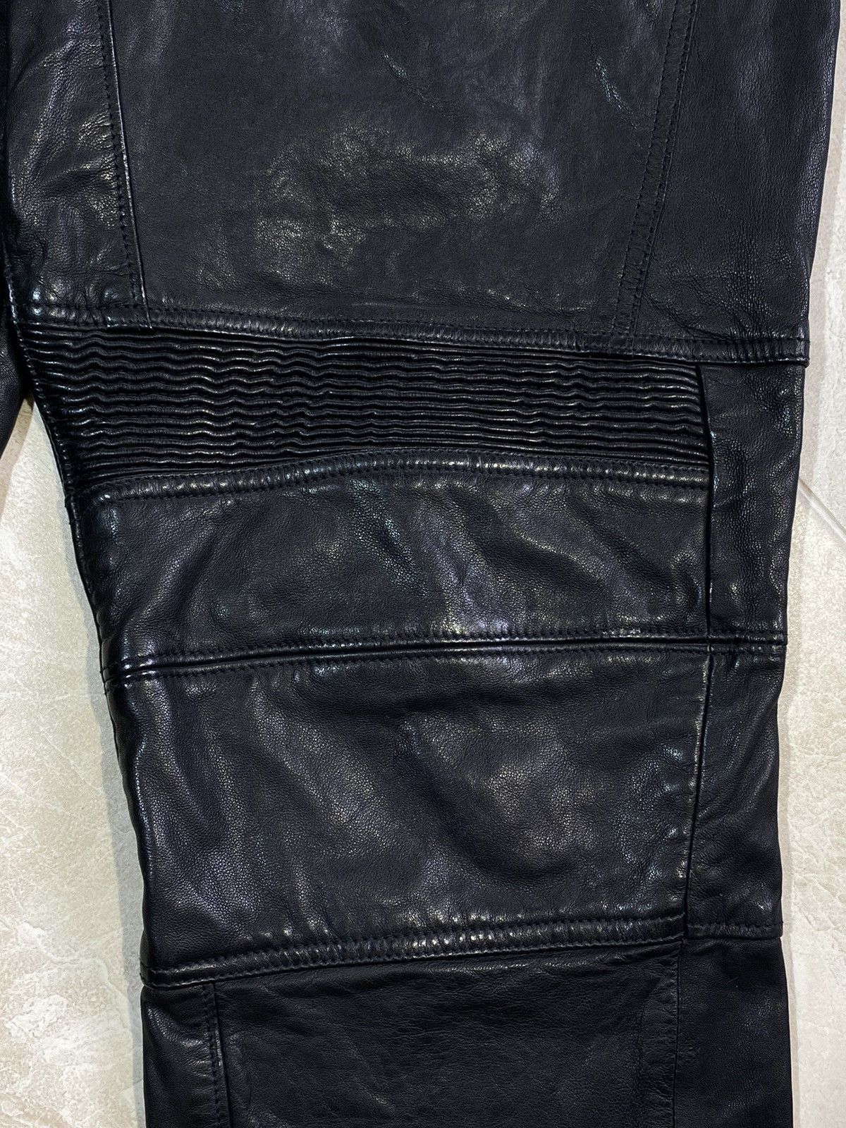 Polo Ralph Lauren Polo Ralph Lauren Women’s Leather Biker Pants Avant Garde Size 34" / US 12 / IT 48 - 11 Thumbnail