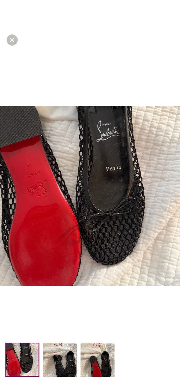 Christian Louboutin Christian Louboutin black mesh loafers Size US 7 / IT 37 - 1 Thumbnail