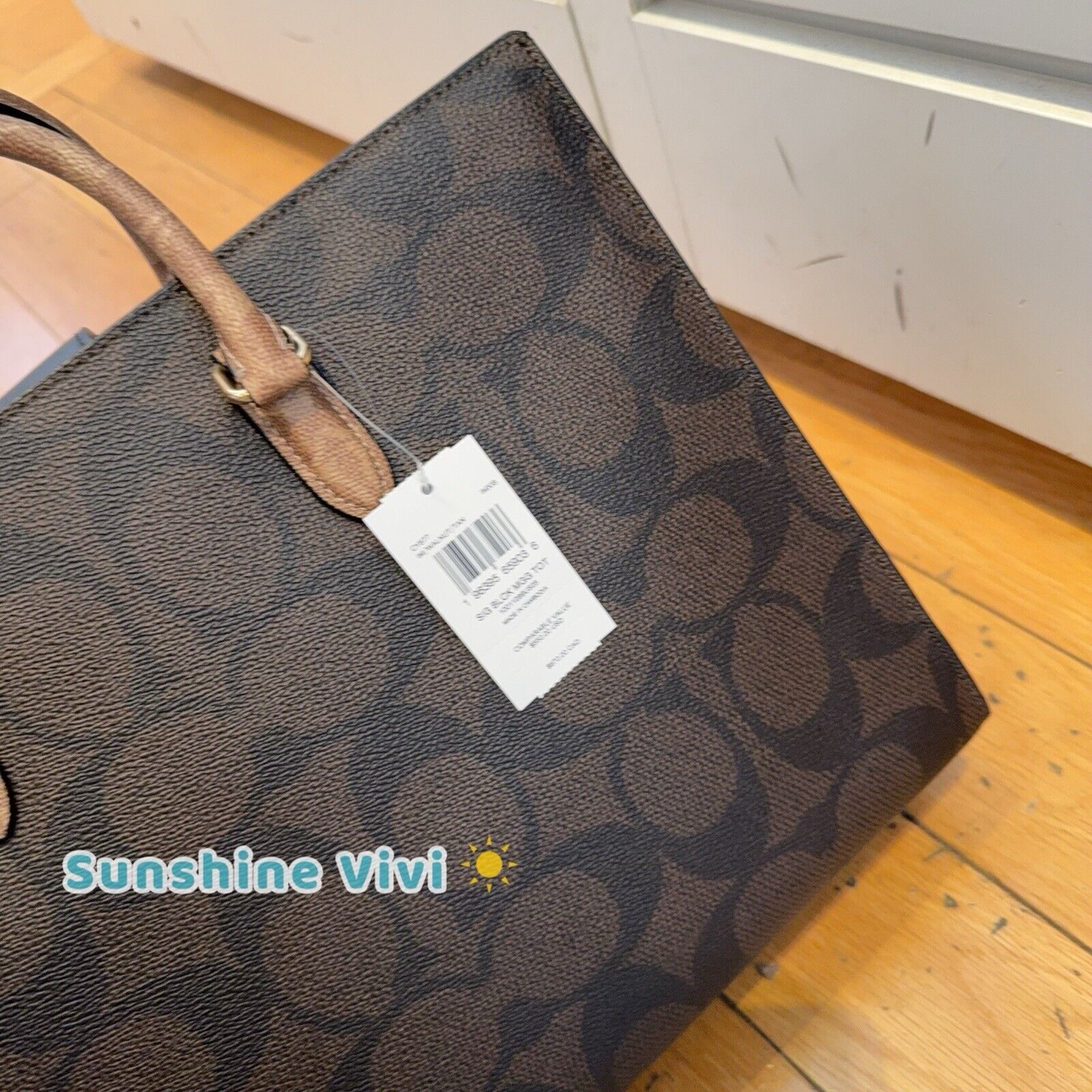 Coach NWT Coach Maggie Tote Bag In Blocked Signature Canvas CY677 Size ONE SIZE - 4 Thumbnail