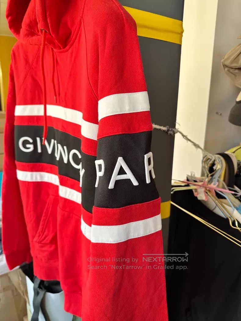 Givenchy Givenchy Black and Red Patchwork Hoodie Size US L / EU 52-54 / 3 - 4 Thumbnail