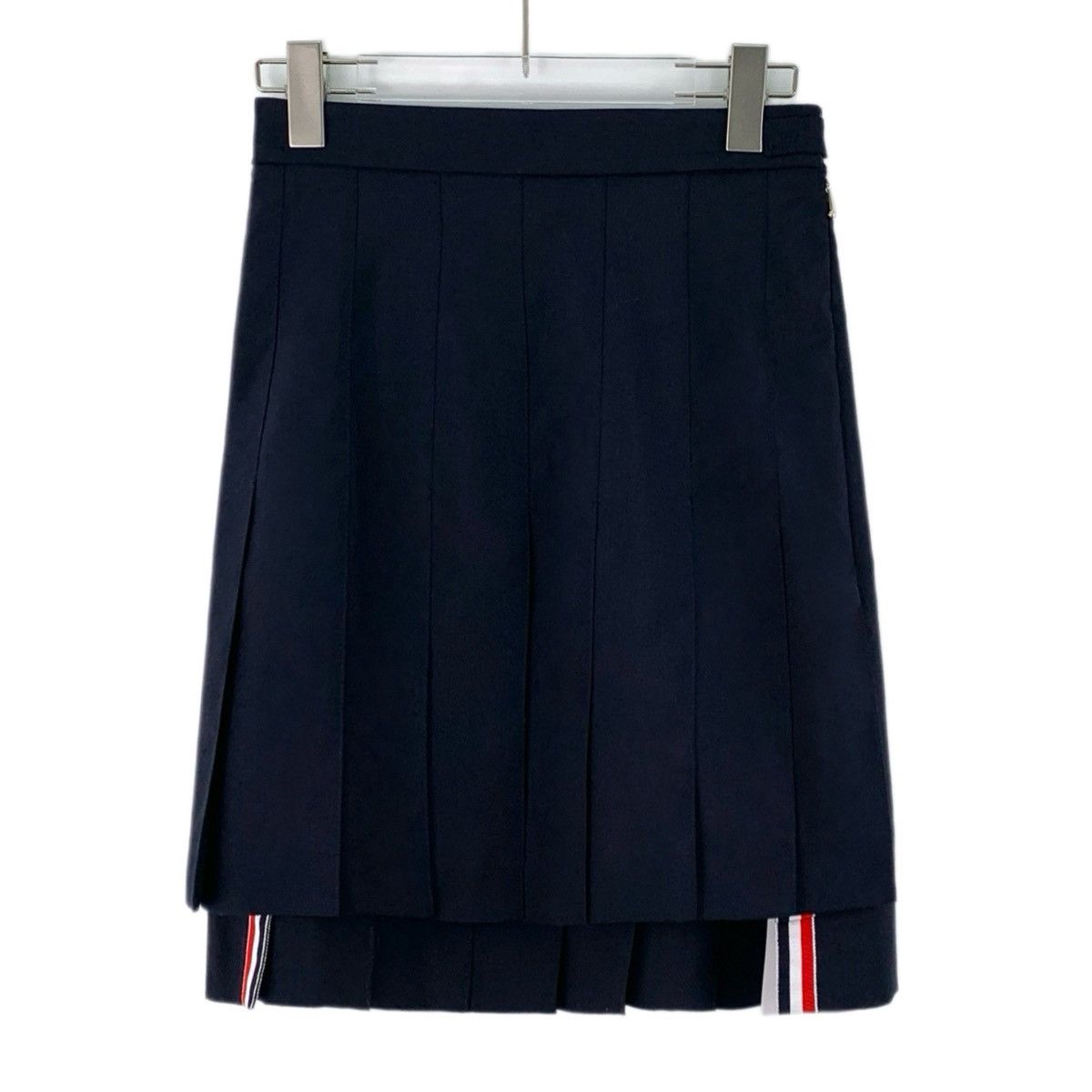 Thom Browne Thom Browne Dark Blue Cotton Casual Pleated Skirt K26WX Size 27" / US 4 / IT 40 - 1 Thumbnail