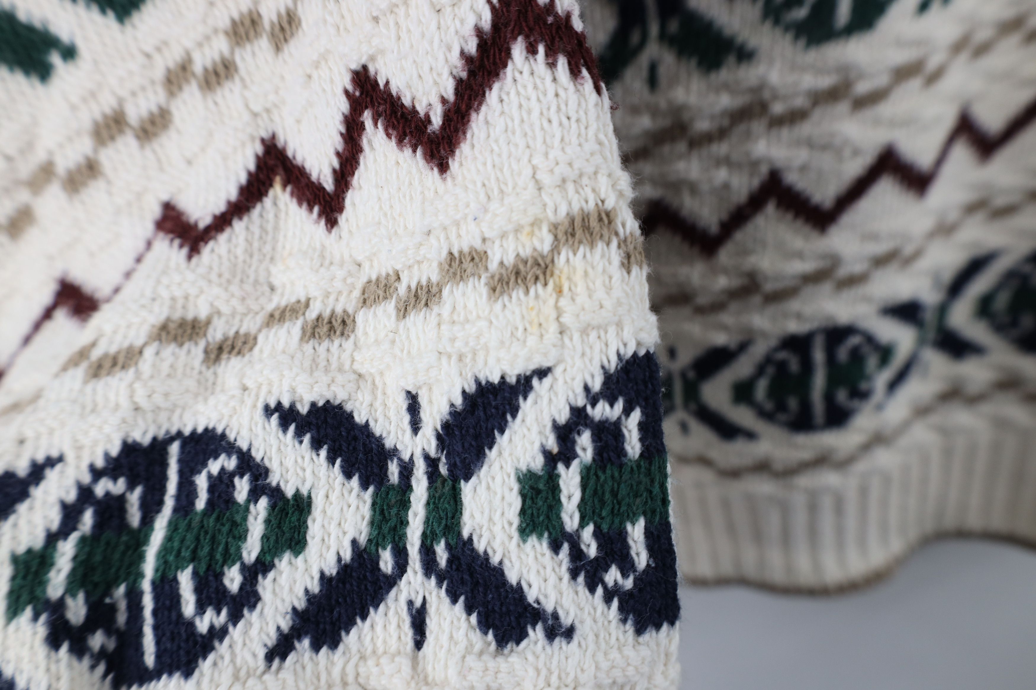 Vintage Vintage 90s Streetwear Cotton Knit Fair Isle Sweater USA Size US L / EU 52-54 / 3 - 6 Thumbnail