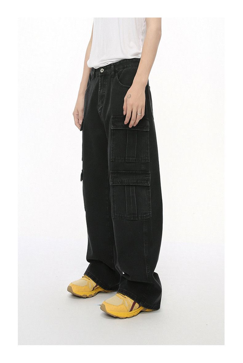Japanese Brand × Jean Street retro straight multi-pocket wide-leg cargo jeans Size US 32 / EU 48 - 6 Thumbnail