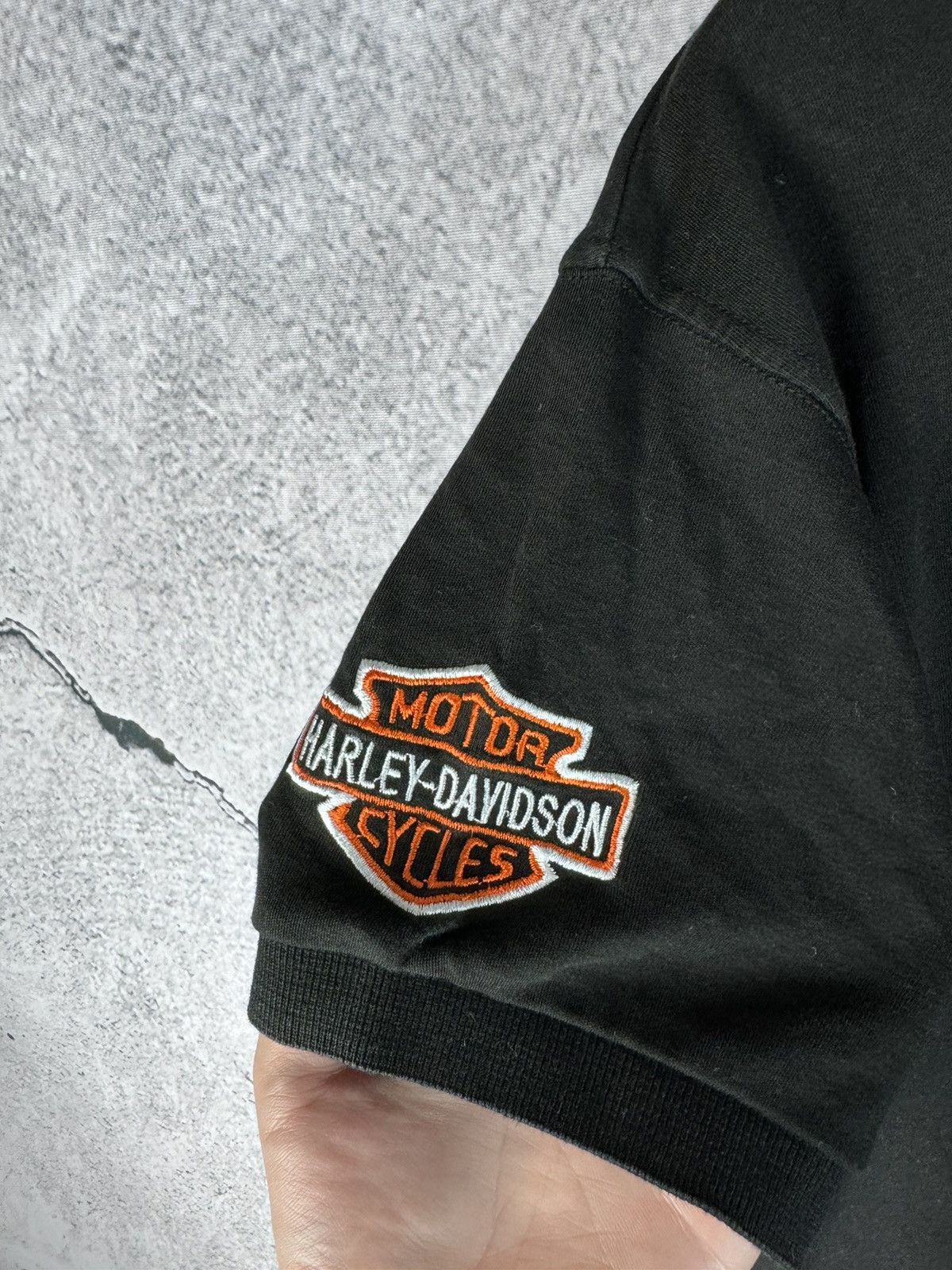 Harley Davidson Vintage Harley Davidson Motorcycle Sleeve Polo Shirt Size US M / EU 48-50 / 2 - 3 Thumbnail