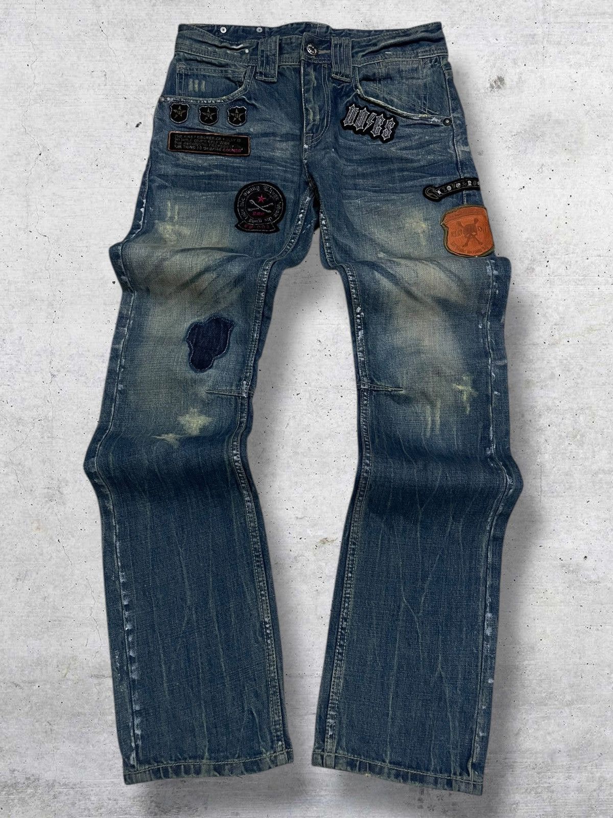Hysteric Glamour VINTAGE BULLET NOISE JAPAN DESIGNER 90S OG PUNK PATCH DENIM Size US 30 / EU 46 - 1 Thumbnail