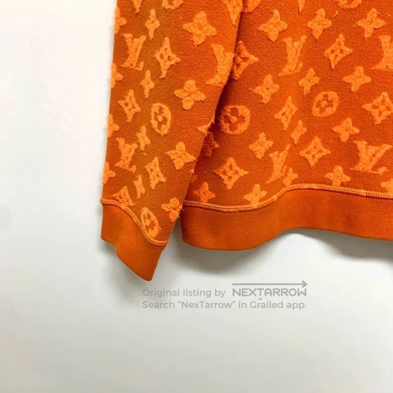 Louis Vuitton Louis Vuitton Orange Printed Sweatshirt in Size L. Size US L / EU 52-54 / 3 - 7 Thumbnail